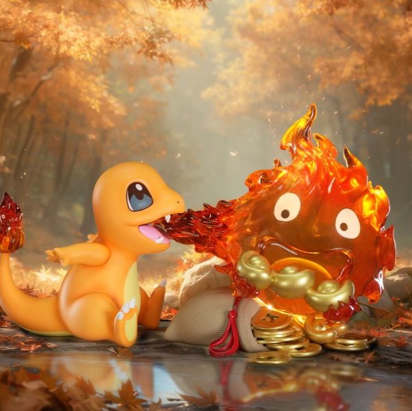 【現貨秒發】宮崎駿+寶可夢 開運納財 小火龍&卡西法夢幻聯動 X MMLAND喵喵島1