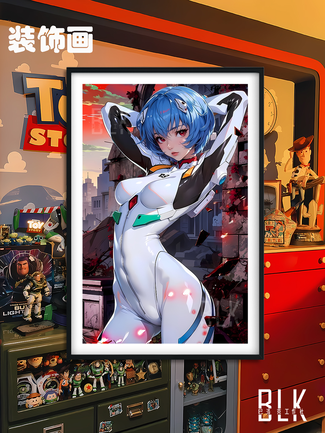 【預購】Eva新世紀福音戰士《戰地綾波零》裝飾畫&冰箱貼 X 巴洛克工作室4