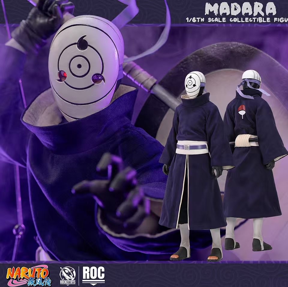 【預購】《火影忍者 疾風傳》1/6可動人偶 ROC-021 Madara宇智波斑【白面具】X Rocket Toys 正版授權1
