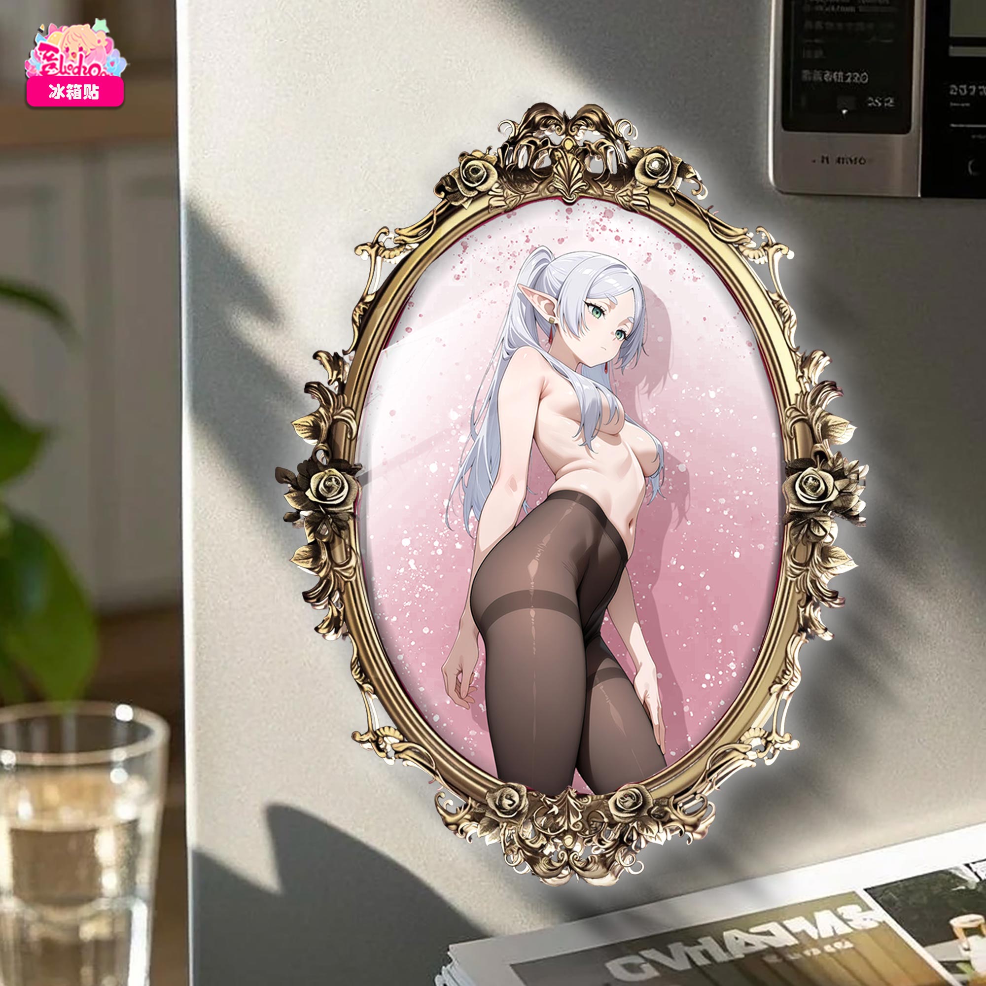 【預購】葬送的芙莉蓮+一拳超人 第102彈 魔鏡系列-芙莉蓮&龍卷&吹雪冰箱貼 X 阿喵畫社2