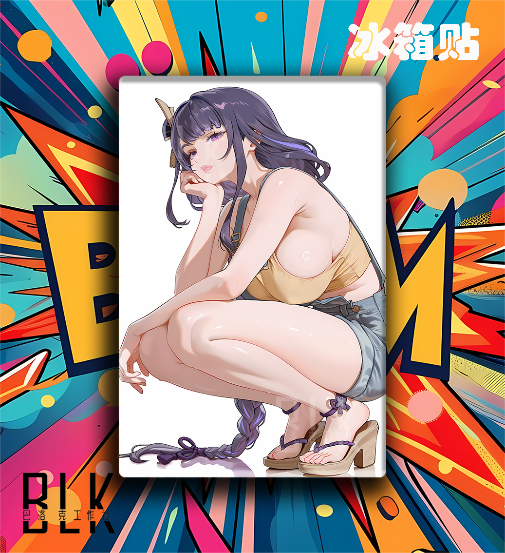 【預購】原神《蹲姿雷電》動漫裝飾畫&冰箱貼 X 巴洛克工作室3