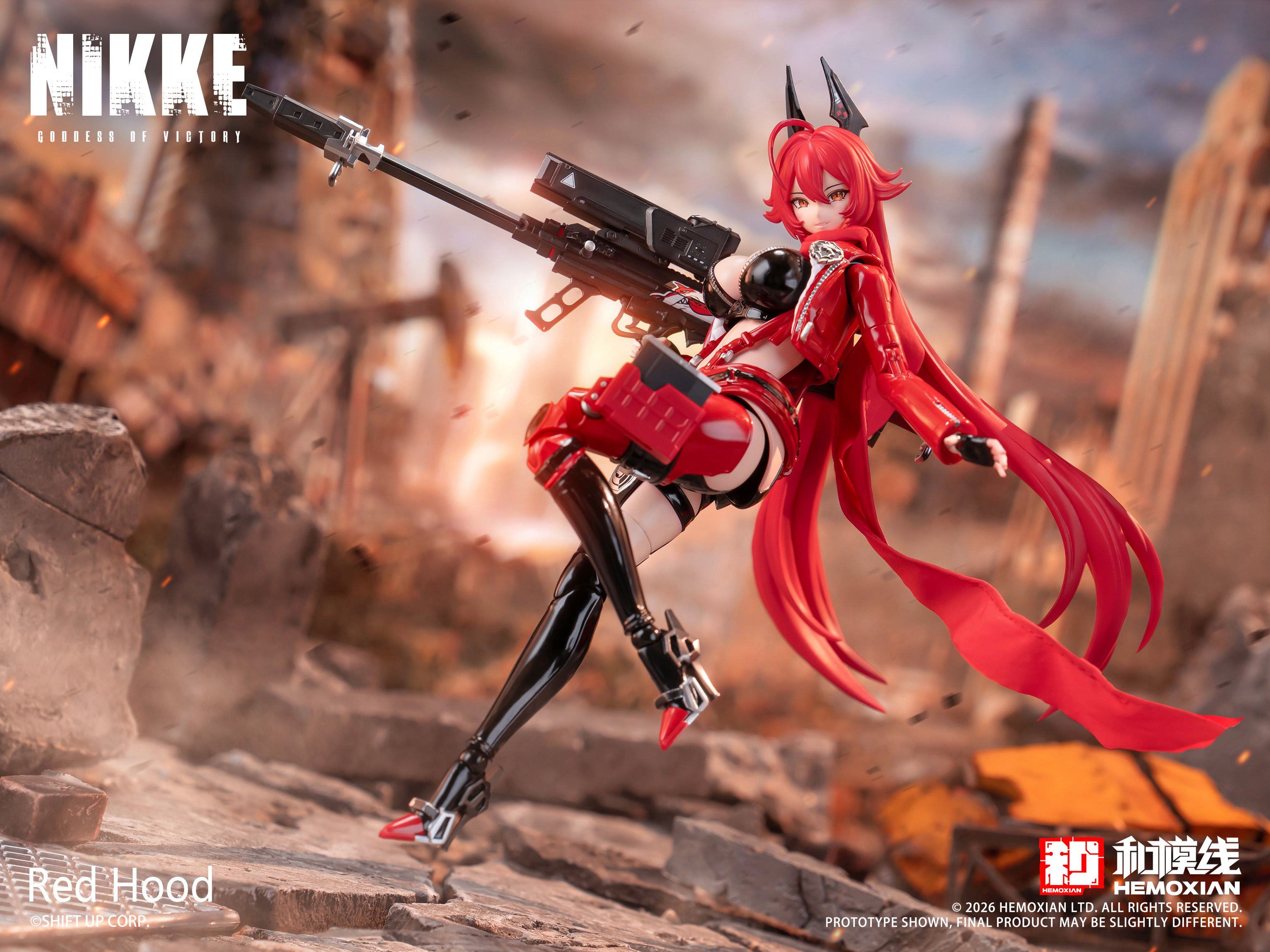 【售罄展示追加請私訊客服@toystationtw】NIKKE勝利女神 拼裝可動模型 小紅帽 X 和模線12