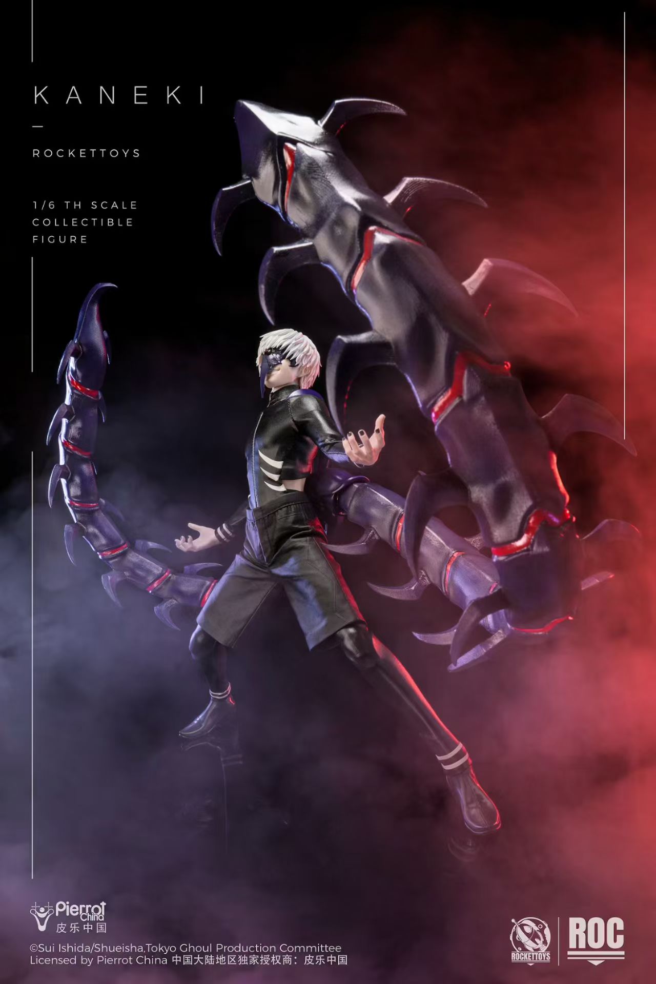 【售罄展示追加請私訊客服@toystationtw】東京喰種 1/6可動人偶 戰鬥服Ver. ROC-025 金木研 X Rocket Toys+皮樂中國 正版授權6