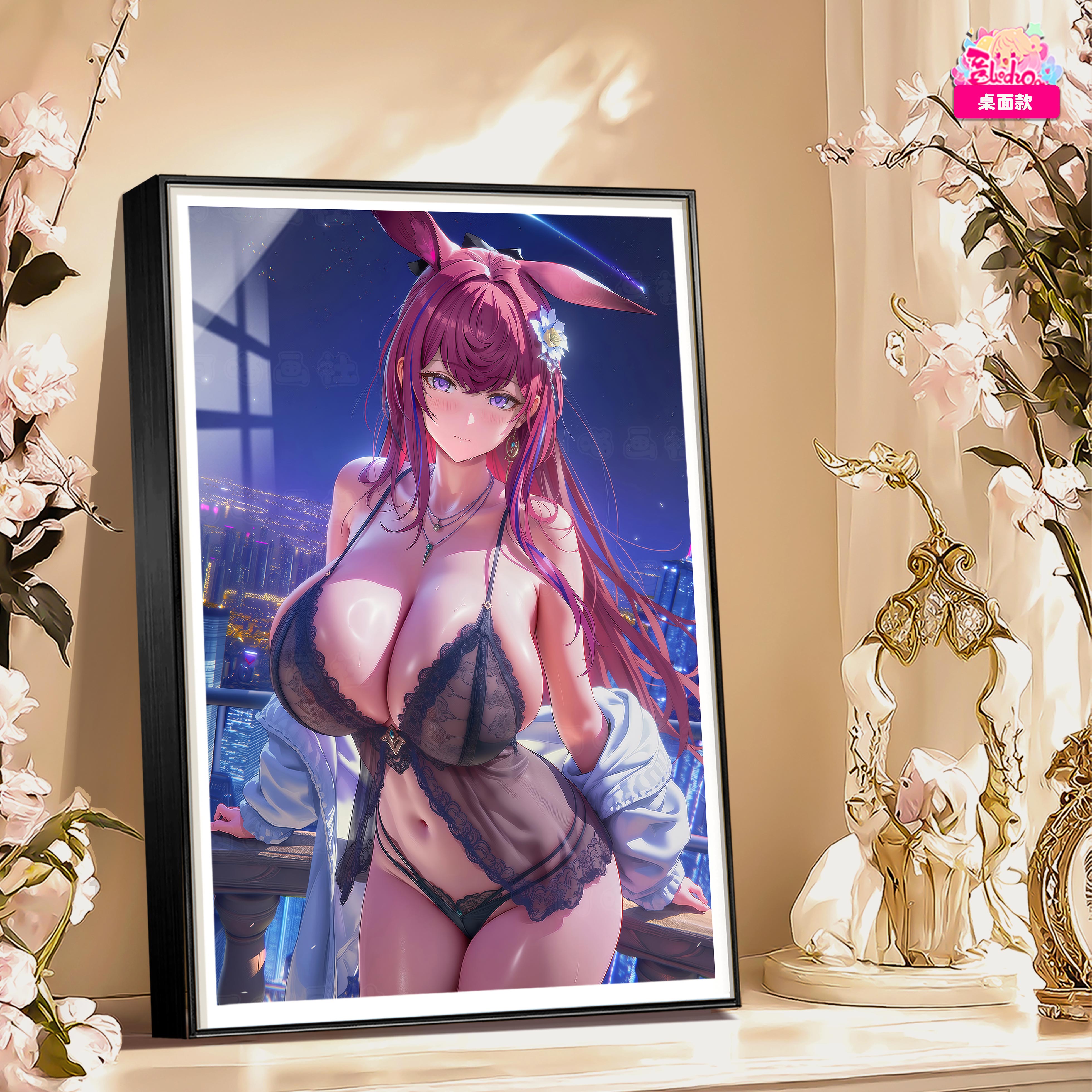 【預購】墨紗韻 兔女郎安賽爾 12K主題超清裝飾畫 X 阿喵畫社4