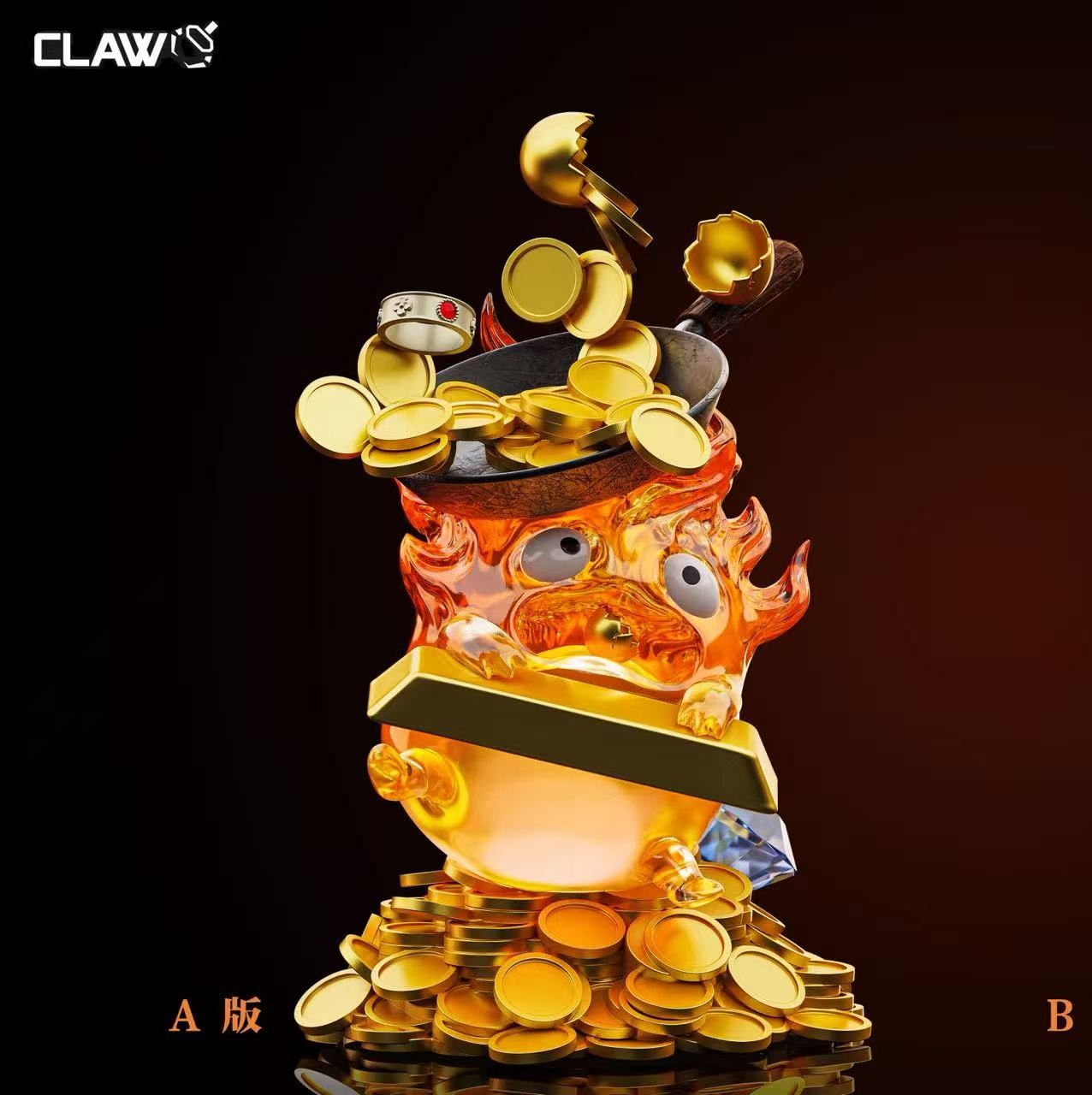 【預購】宮崎駿 限量雕像 雙版本《貪婪的小惡魔》卡西法 X Claw爪爪1