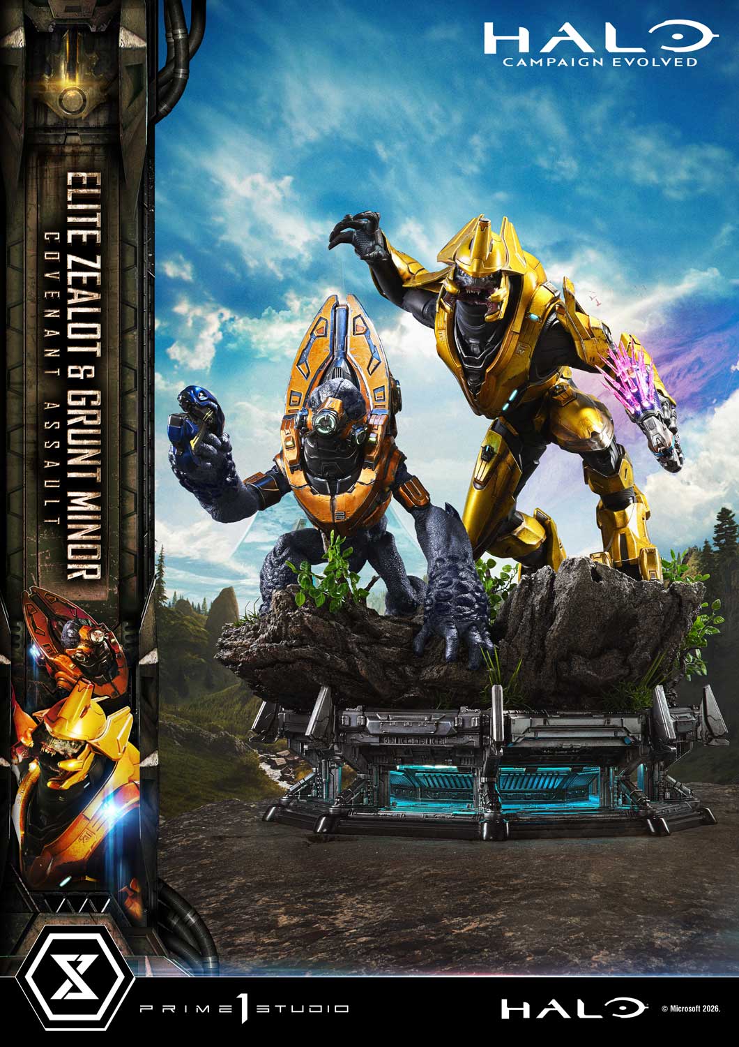 【預購】光環:戰役進化 精英狂戰士 與 初級咕嚕兵:星盟強襲 X Prime 1 Statue2