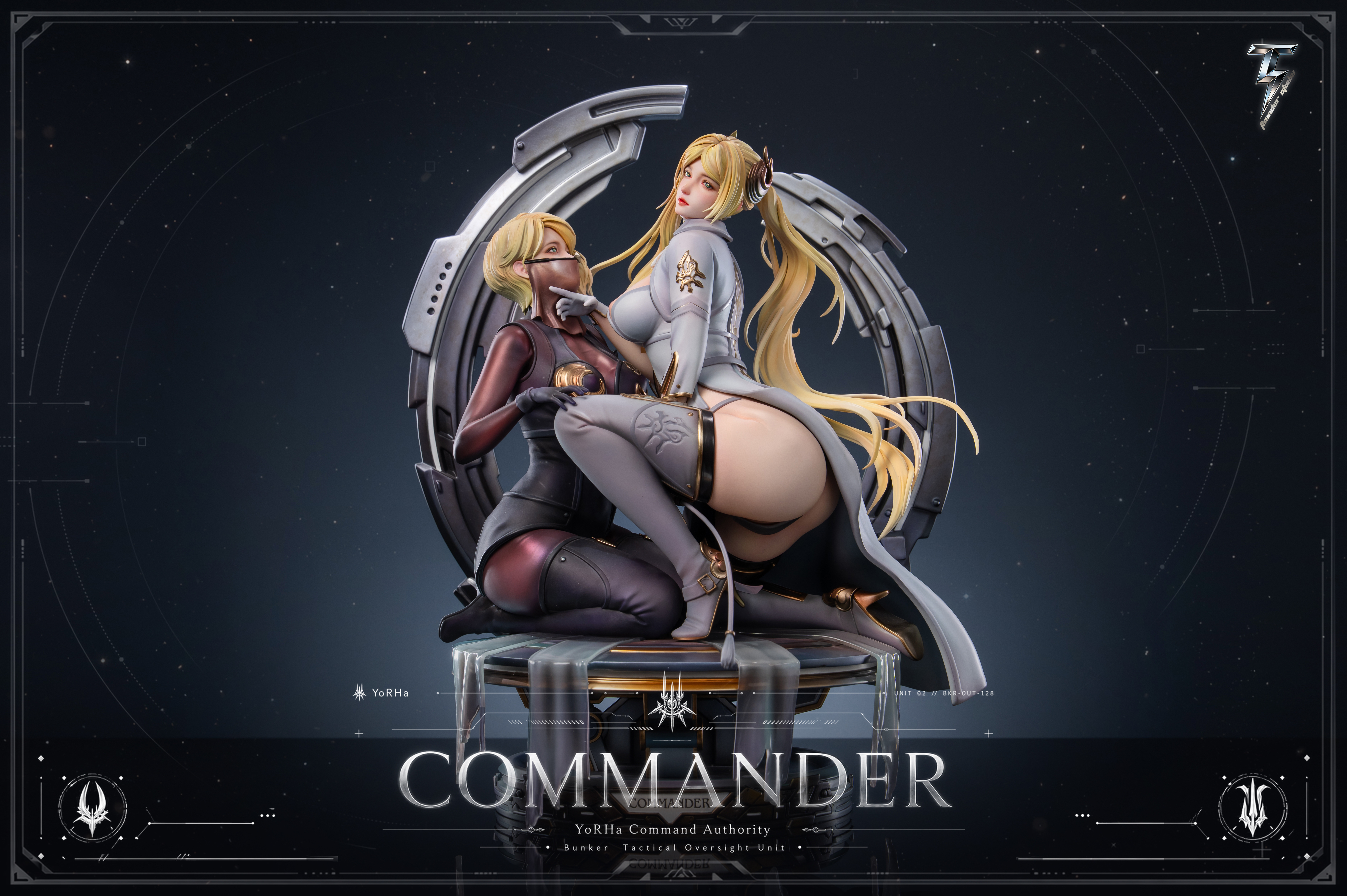 【預購】尼爾自動人形 第一款 金髮御姐 指揮官+從者 X 雷霆工作室3