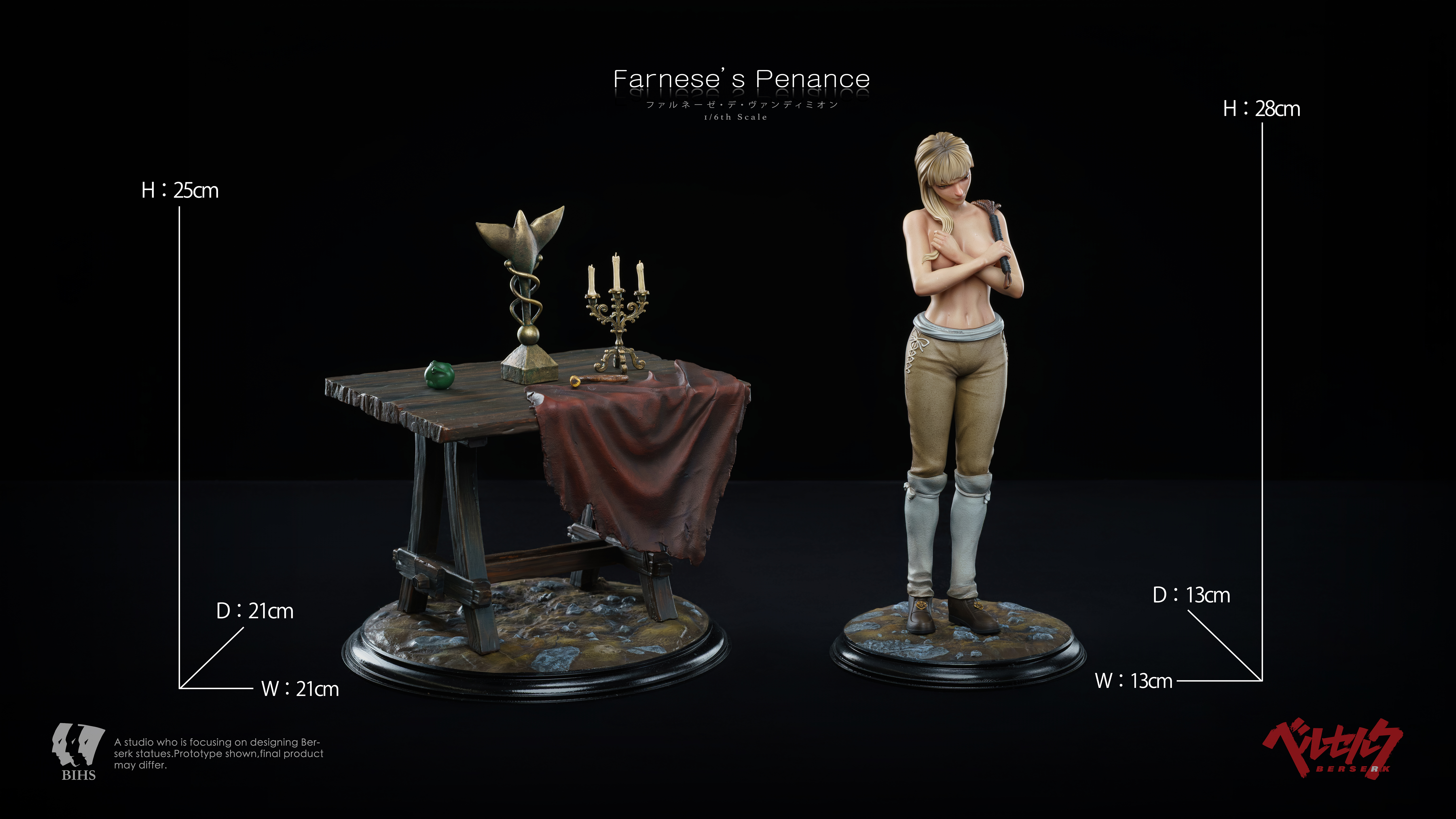 【預購】劍風傳奇 法爾納塞「罪罰之刻」雕像 X ironheart+BIHS2