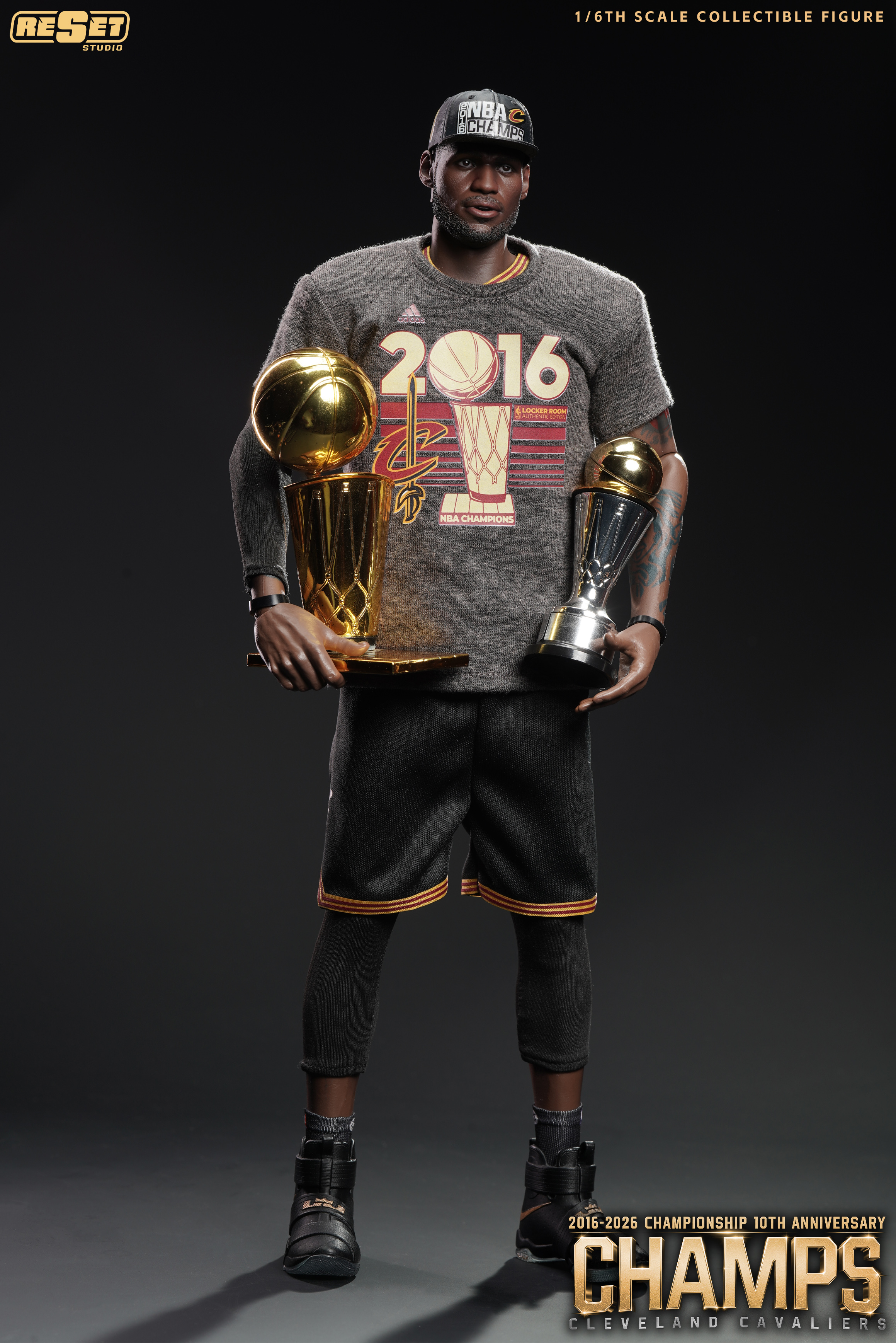 【預購】NBA 十周年紀念版 1/6收藏級可動人偶套裝 RS騎士奪冠詹姆斯 X Reset-Studio10