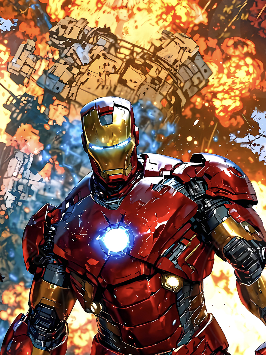 【預購】Marvel漫威《爆炸鋼鐵人》動漫二次元裝飾畫 X 星空工作室5