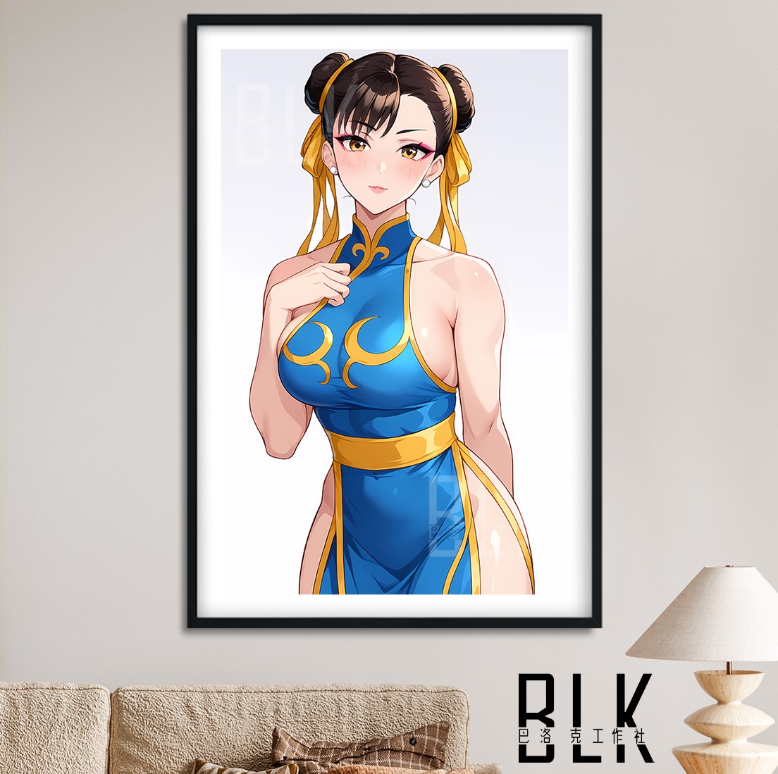 【預購】街頭霸王《羞澀春麗》動漫裝飾畫&冰箱貼 X 巴洛克工作室1
