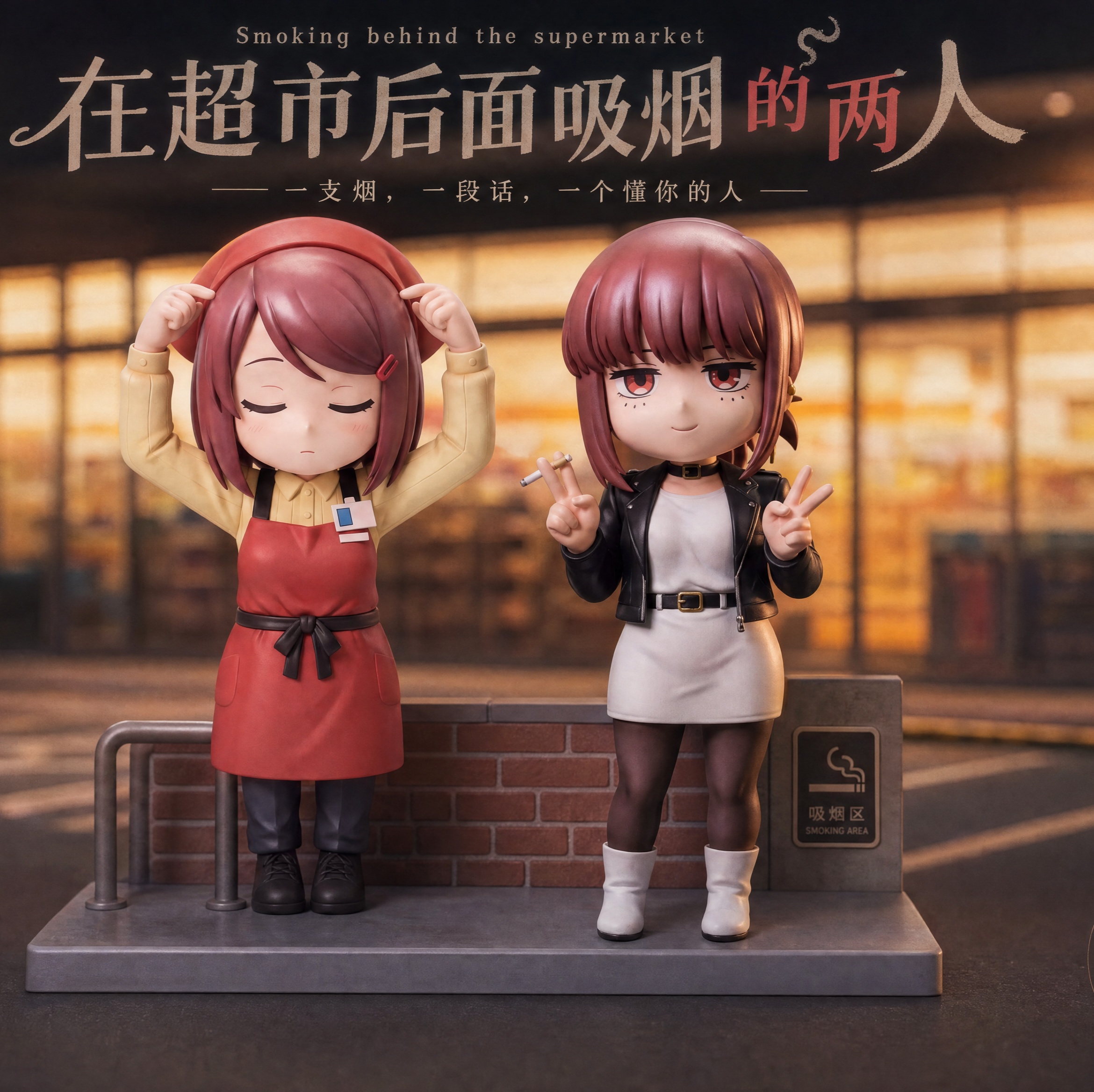 【預購】在超市後門吸煙的二人 Q版山田小姐 X 織夢工作室1