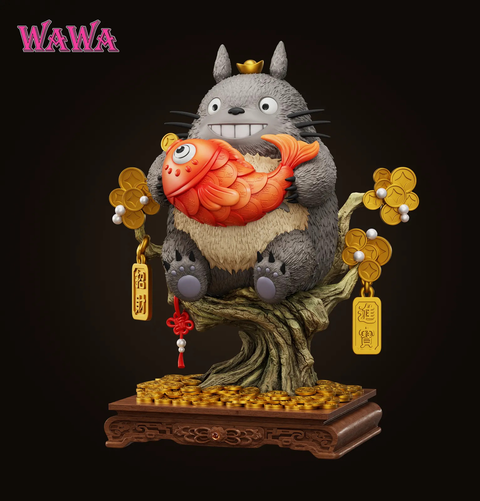 【現貨秒發】宮崎駿 招財龍貓 X WAWA-Studio2