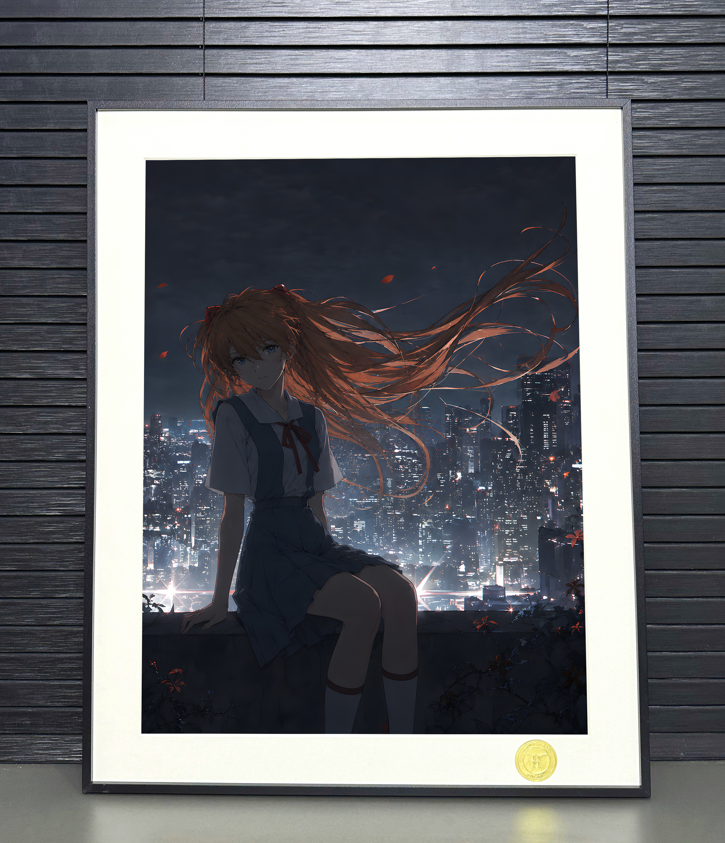 【預購】Eva新世紀福音戰士《夜景明日香》動漫裝飾畫 X H2工作室3