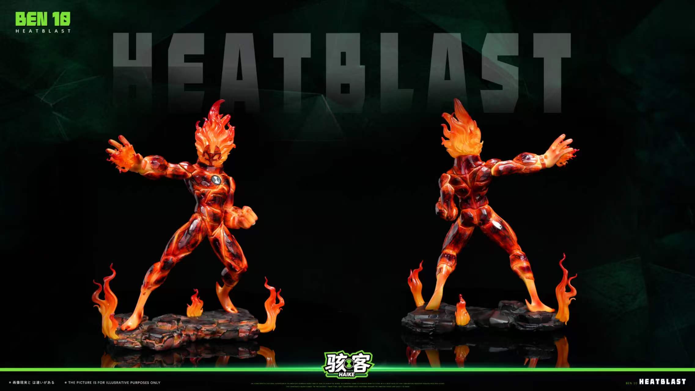 【預購】Ben 10 火焰人Heatblast&鑽石戰神Diamondhead X 駭客工作室10