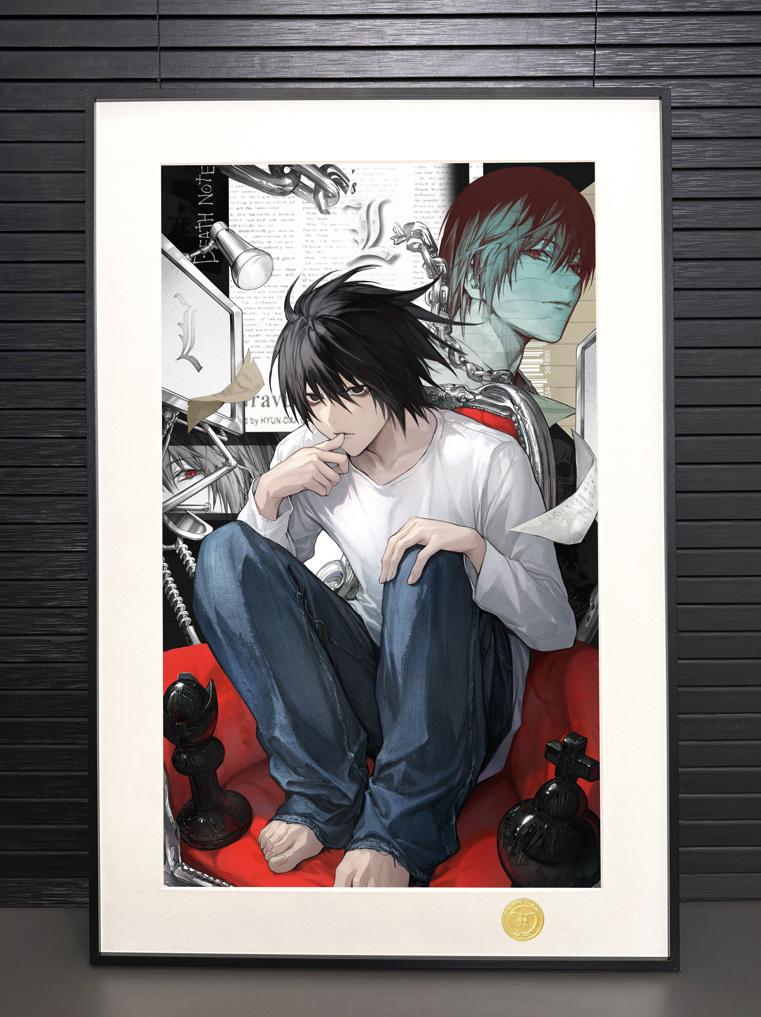 【預購】死亡筆記本《L》動漫裝飾畫 X H2工作室3