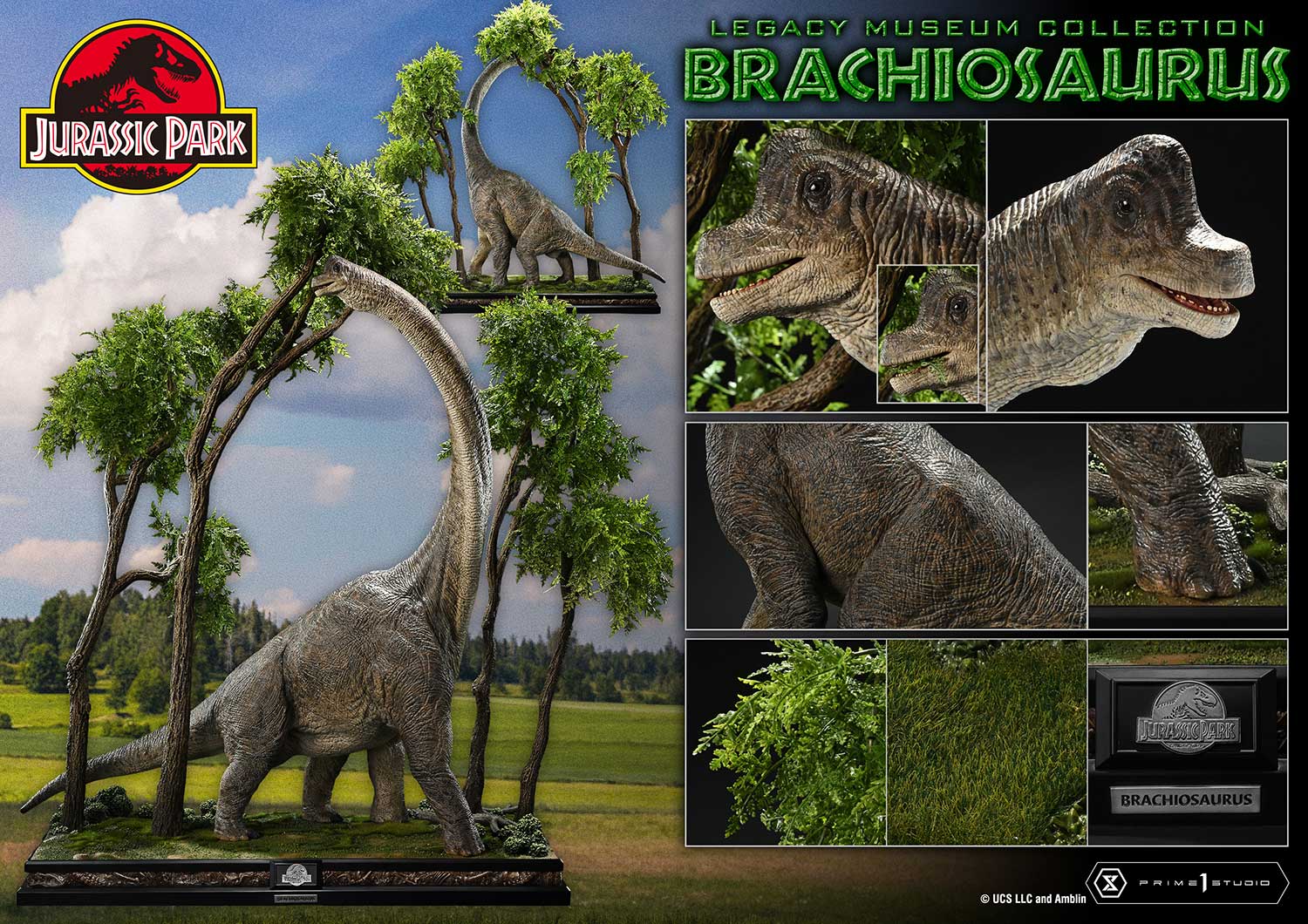 【預購】侏羅紀公園 電影 腕龍 X Prime 1 Statue4