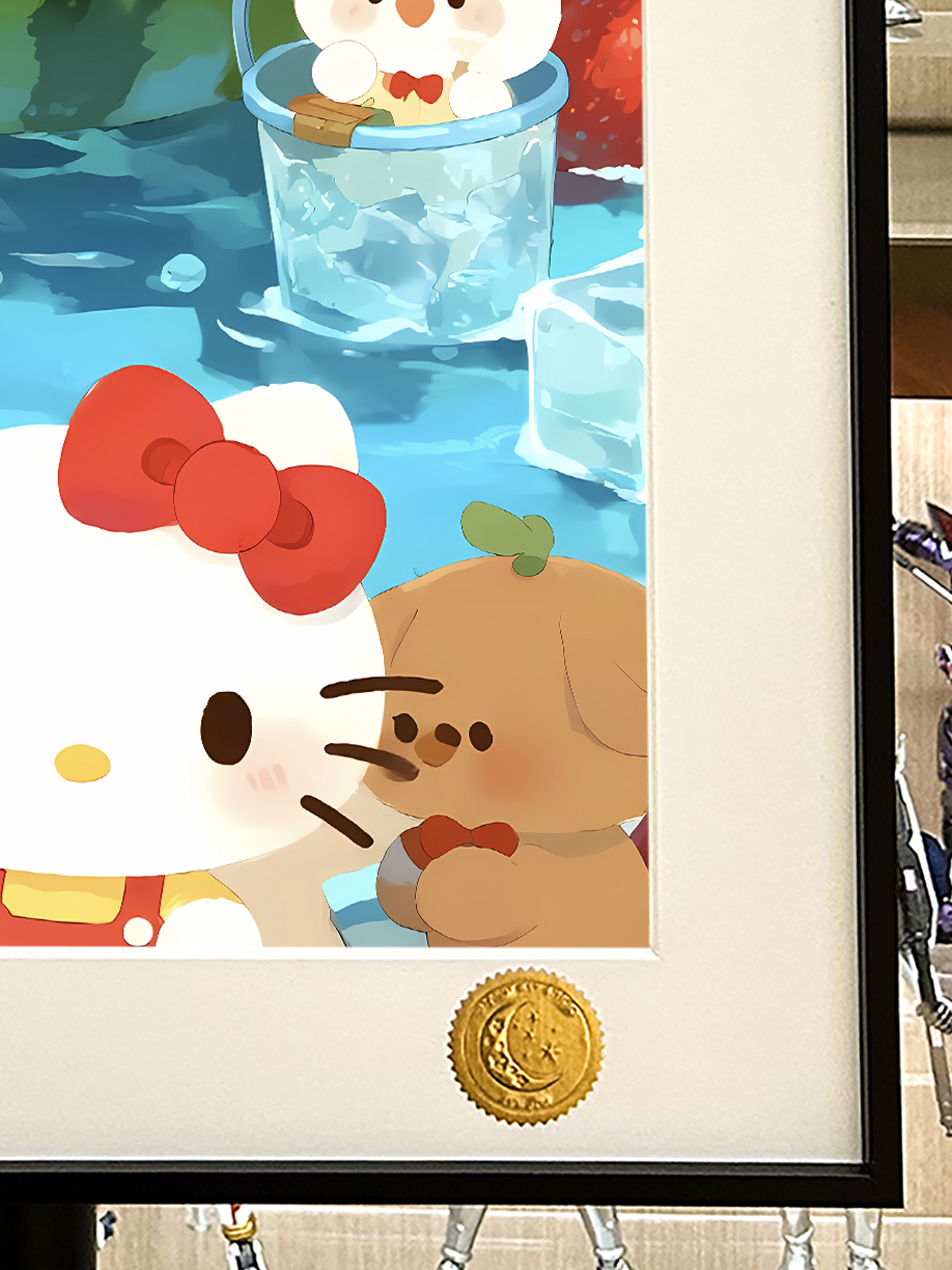 【預購】Hello Kitty《西瓜kitty》動漫裝飾畫 X 星空工作室4