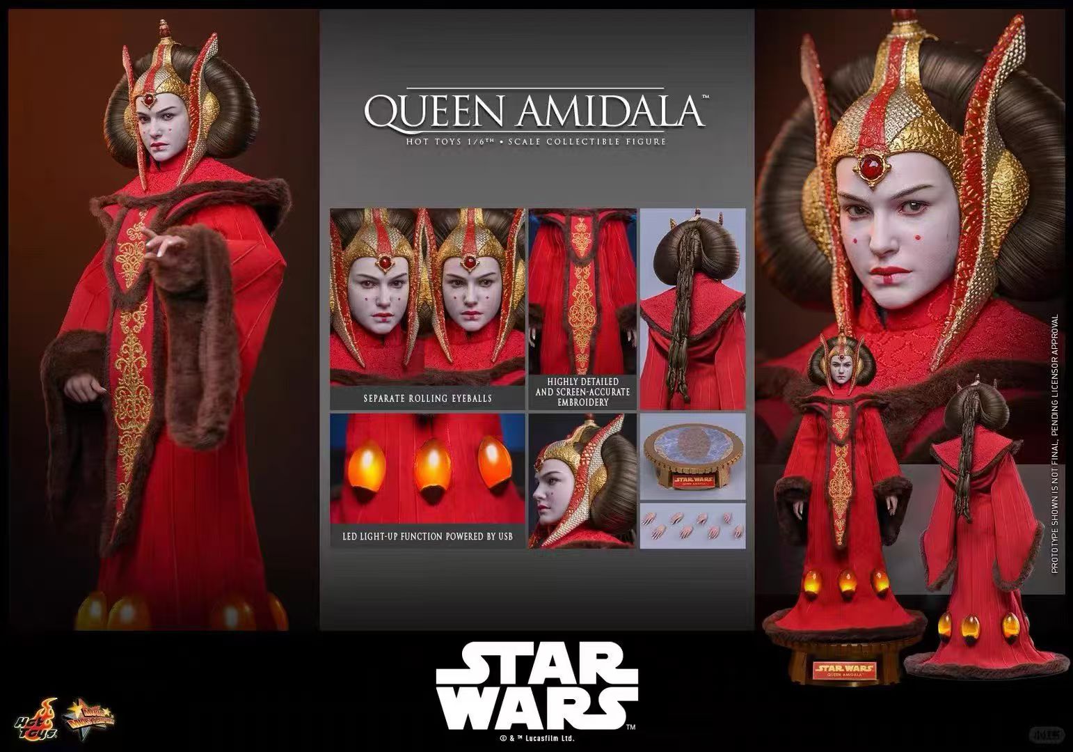 【預購】《星球大戰前傳1:幽靈的威脅》阿米達拉女王 X HotToys2