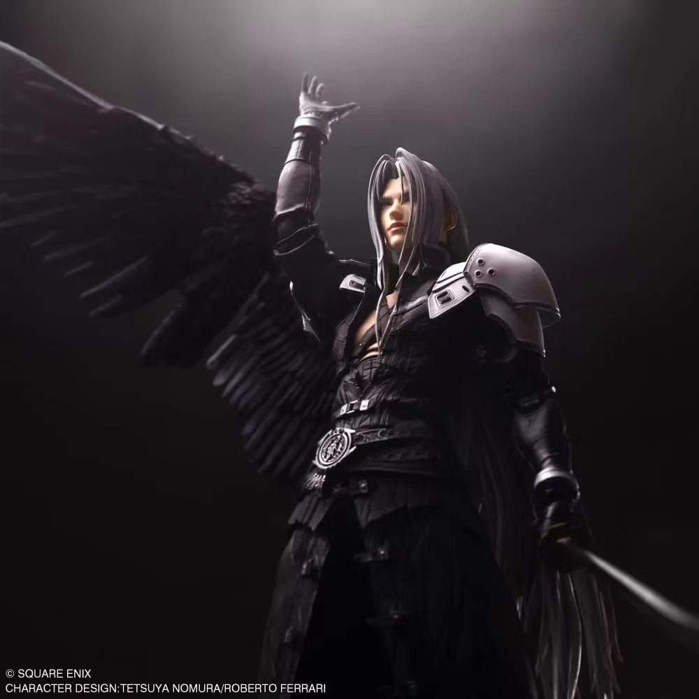 【售罄展示追加請私訊客服@toystationtw】最終幻想VII 真 可動手辦 薩菲羅斯 X SQUARE ENIX STATIC ARTS4