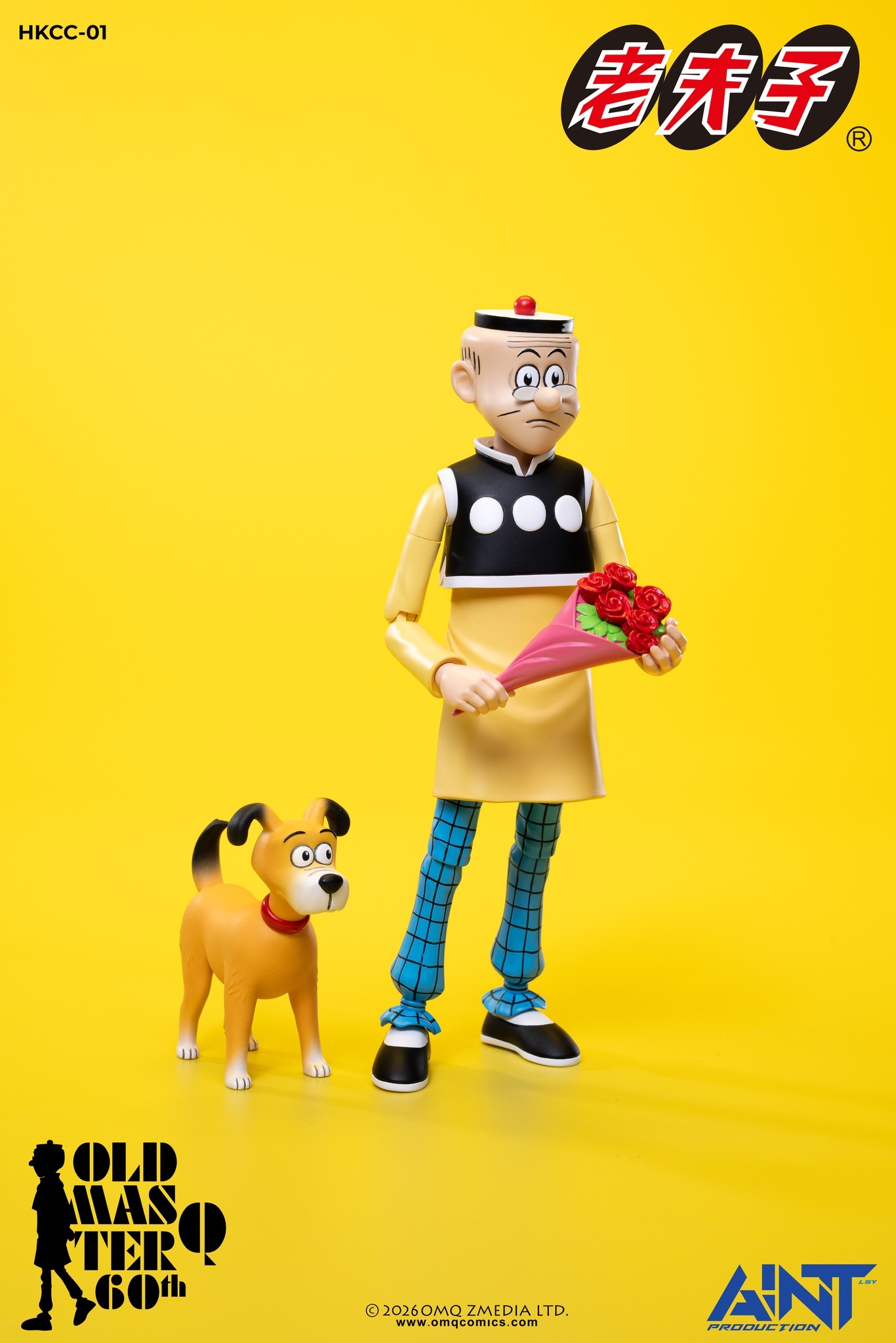 【售罄展示追加請私訊客服@toystationtw】1/12比例老夫子 60周年紀念版可動人偶 HKCC-01 再版 X AINT Production8