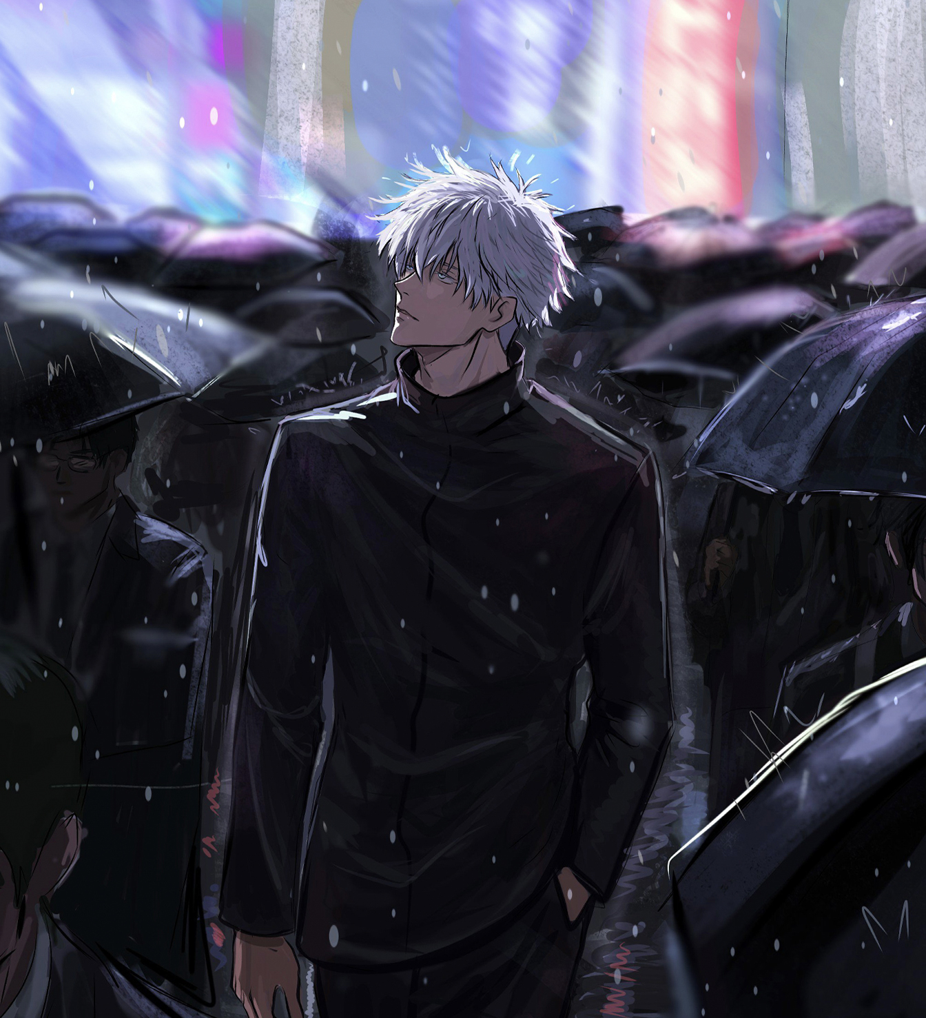 【預購】咒術迴戰《雨中五條悟》動漫裝飾畫 X H2工作室4