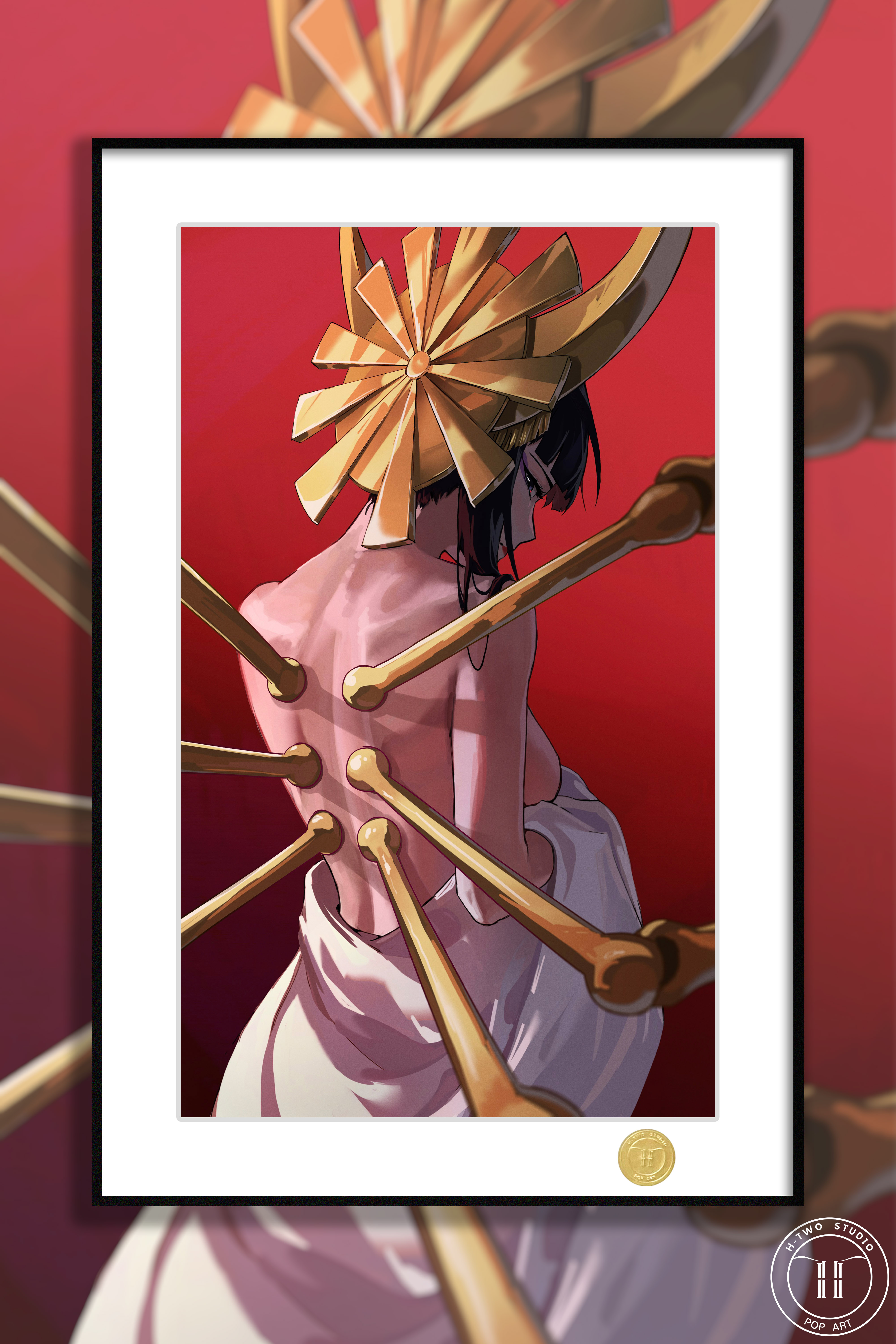 【預購】死神《背影千手丸》動漫裝飾畫 X H2工作室2