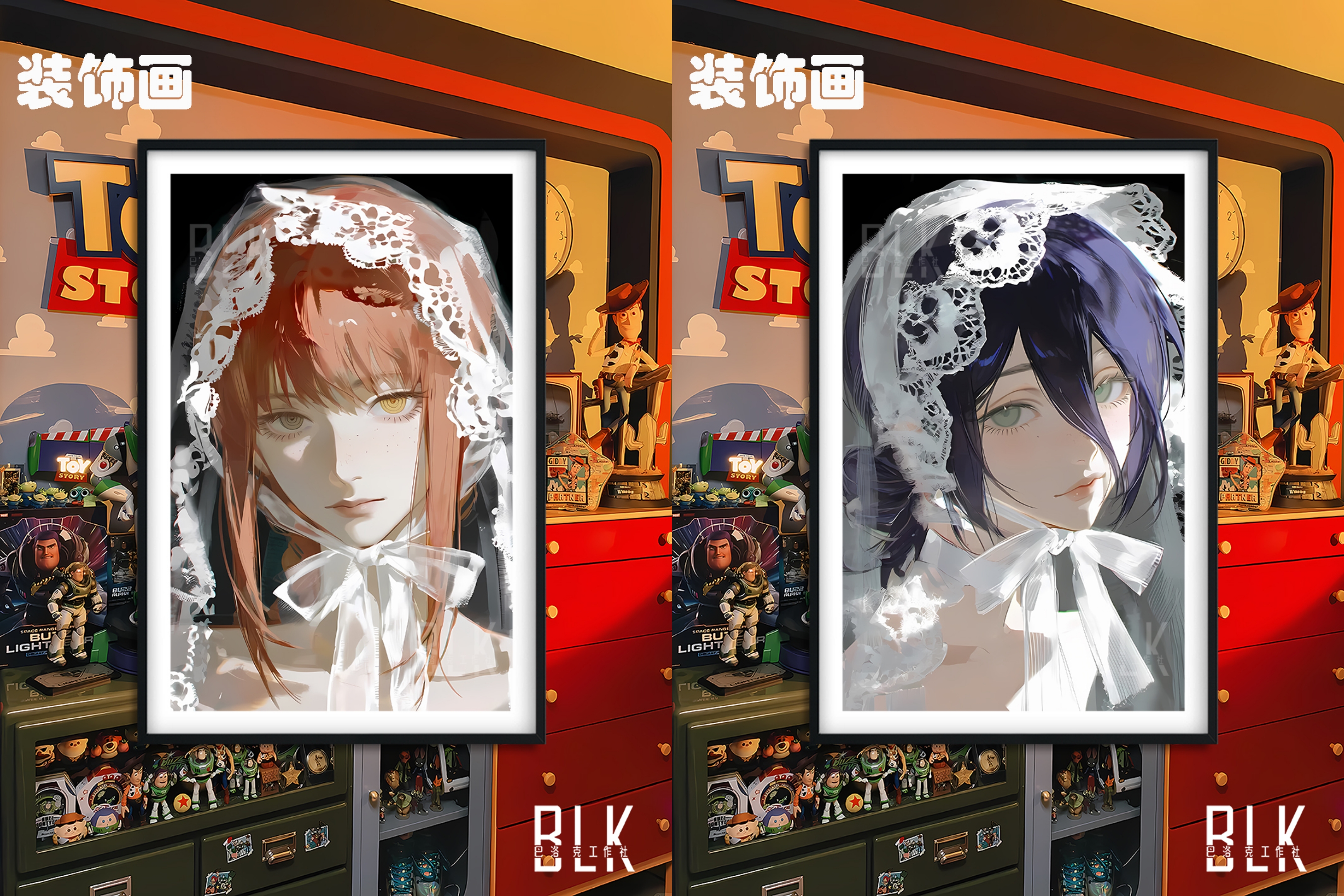 【預購】鏈鋸人《花嫁瑪奇瑪/蕾塞》裝飾畫&冰箱貼 X 巴洛克工作室7
