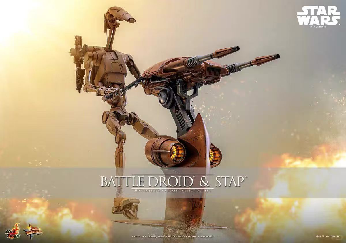 【預購】《星球大戰前傳1:幽靈的威脅》MMS887-戰鬥機器人和STAP X HotToys3