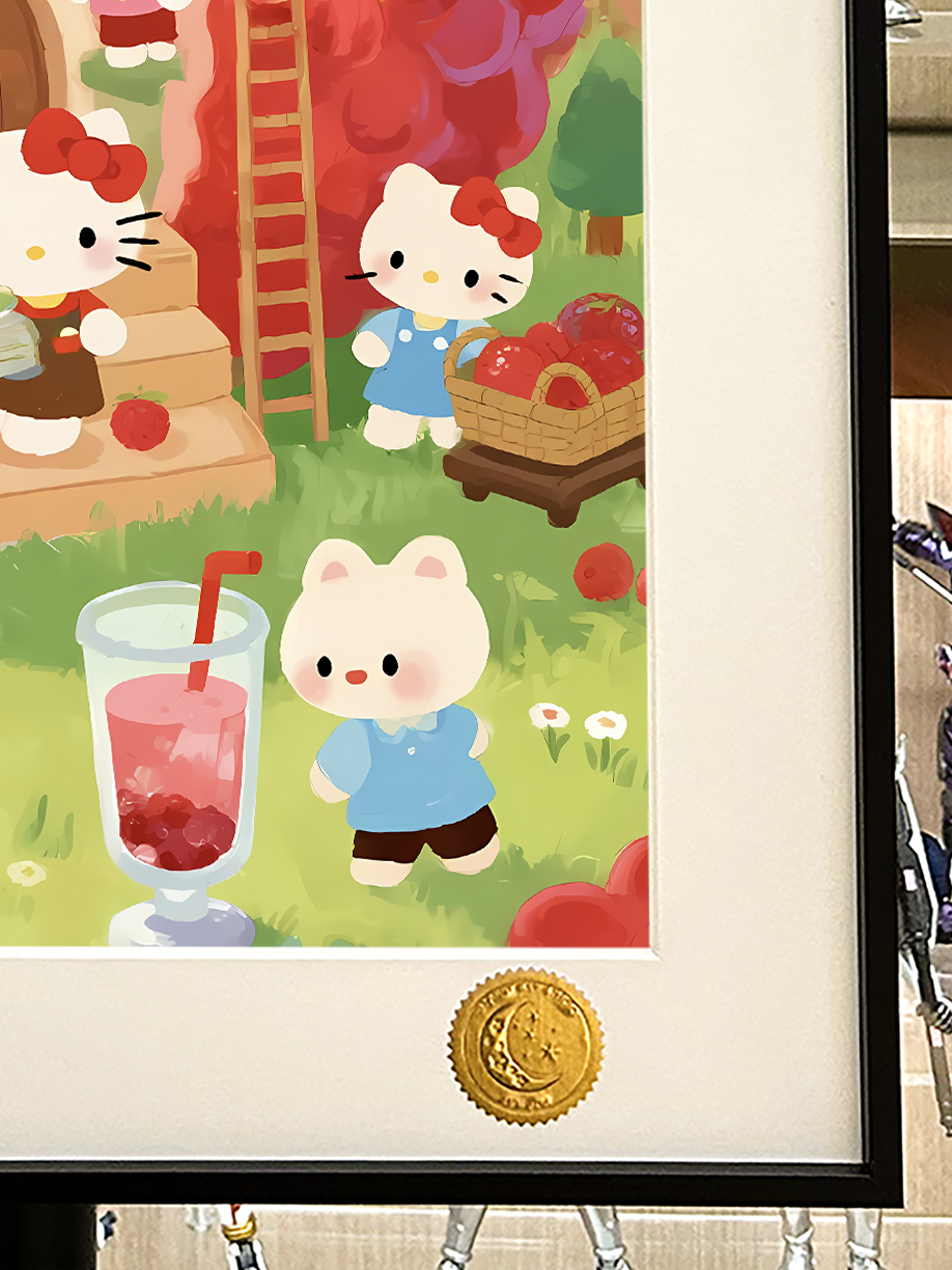 【預購】Hello Kitty《荔枝kitty》動漫裝飾畫 X 星空工作室4