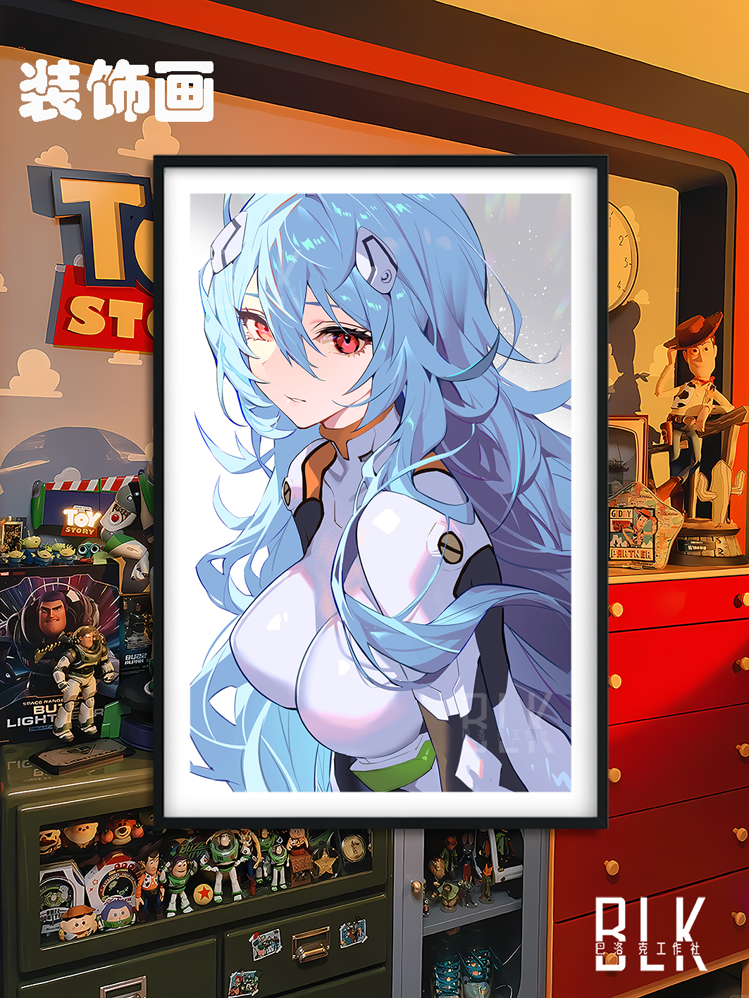 【預購】Eva新世紀福音戰士《長髮綾波麗》動漫裝飾畫&冰箱貼 X 巴洛克工作室4