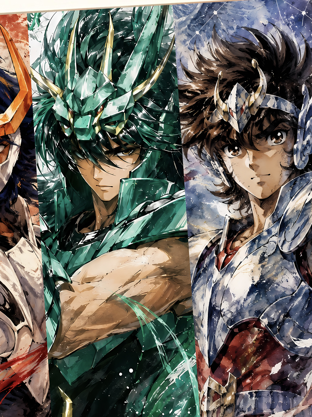 【預購】聖鬥士星矢《水墨青銅五小強》裝飾畫 X 星空工作室4