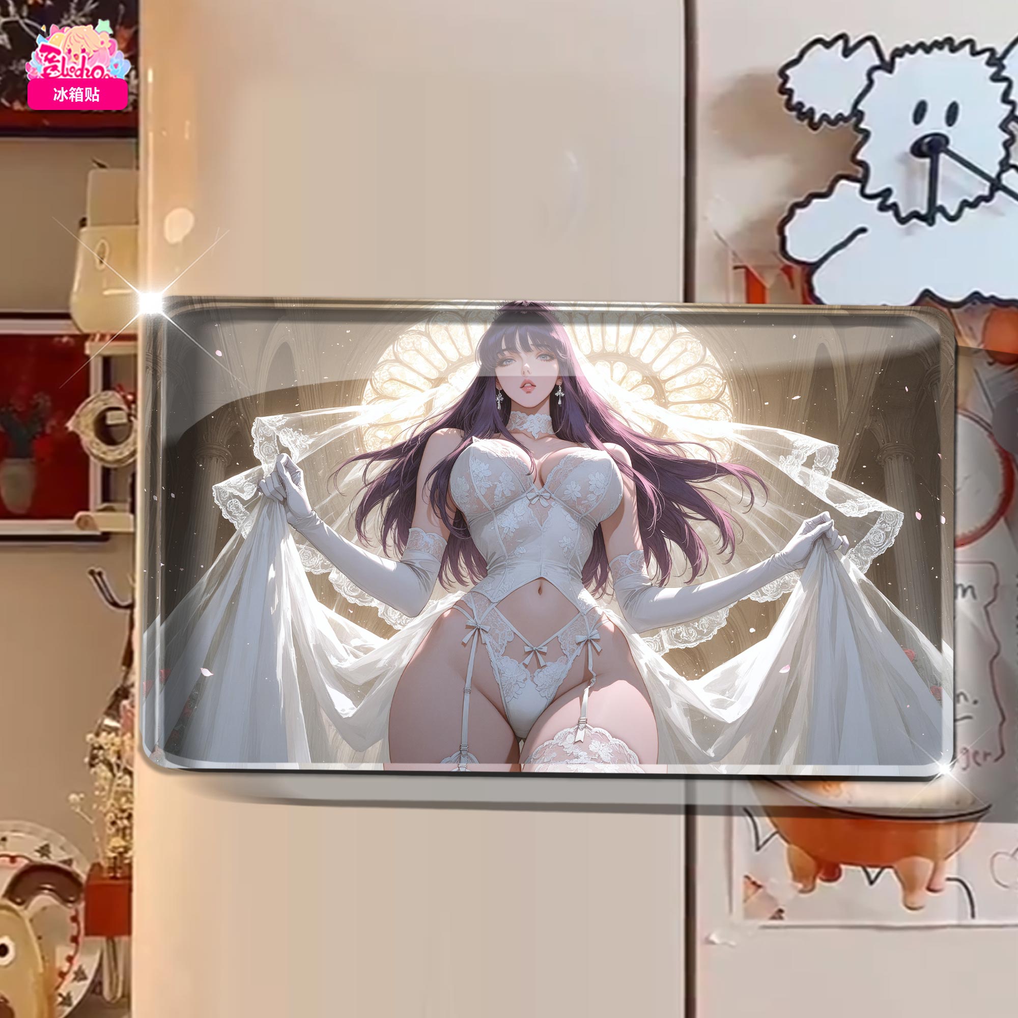 【預購】聖鬥士星 婚紗 城戶紗織 裝飾畫 X 阿喵畫社4