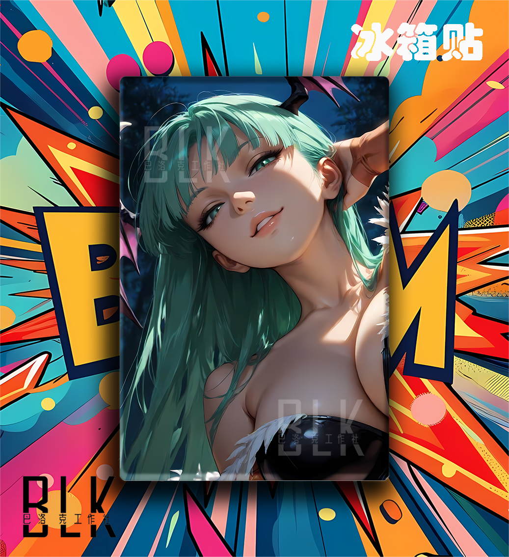 【預購】惡魔戰士《微笑莫莉卡》動漫裝飾畫&冰箱貼 X 巴洛克工作室2