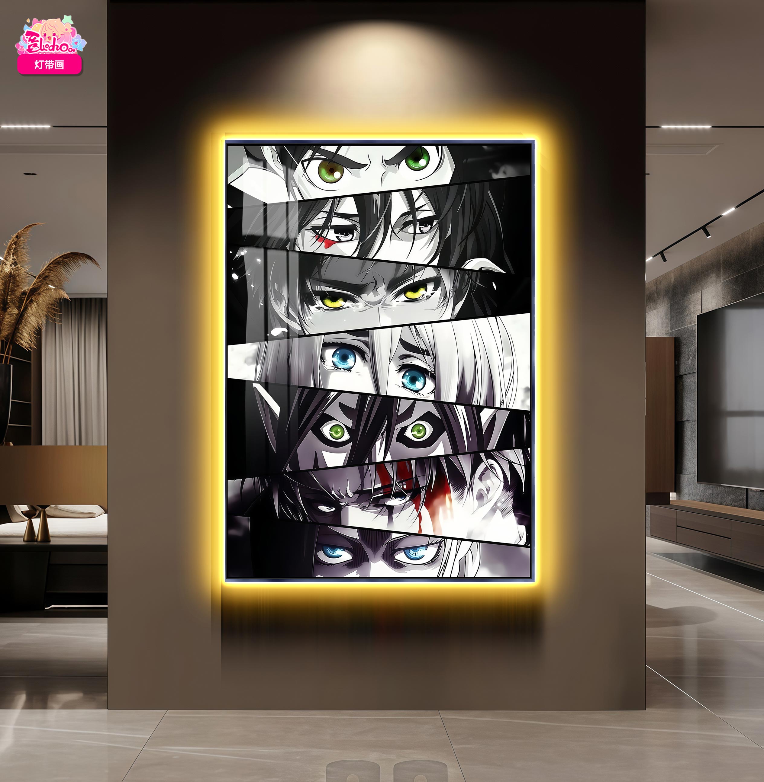 【預購】進擊巨人燈帶畫 堅定意志 8k超清燈帶畫 X 阿喵畫社4