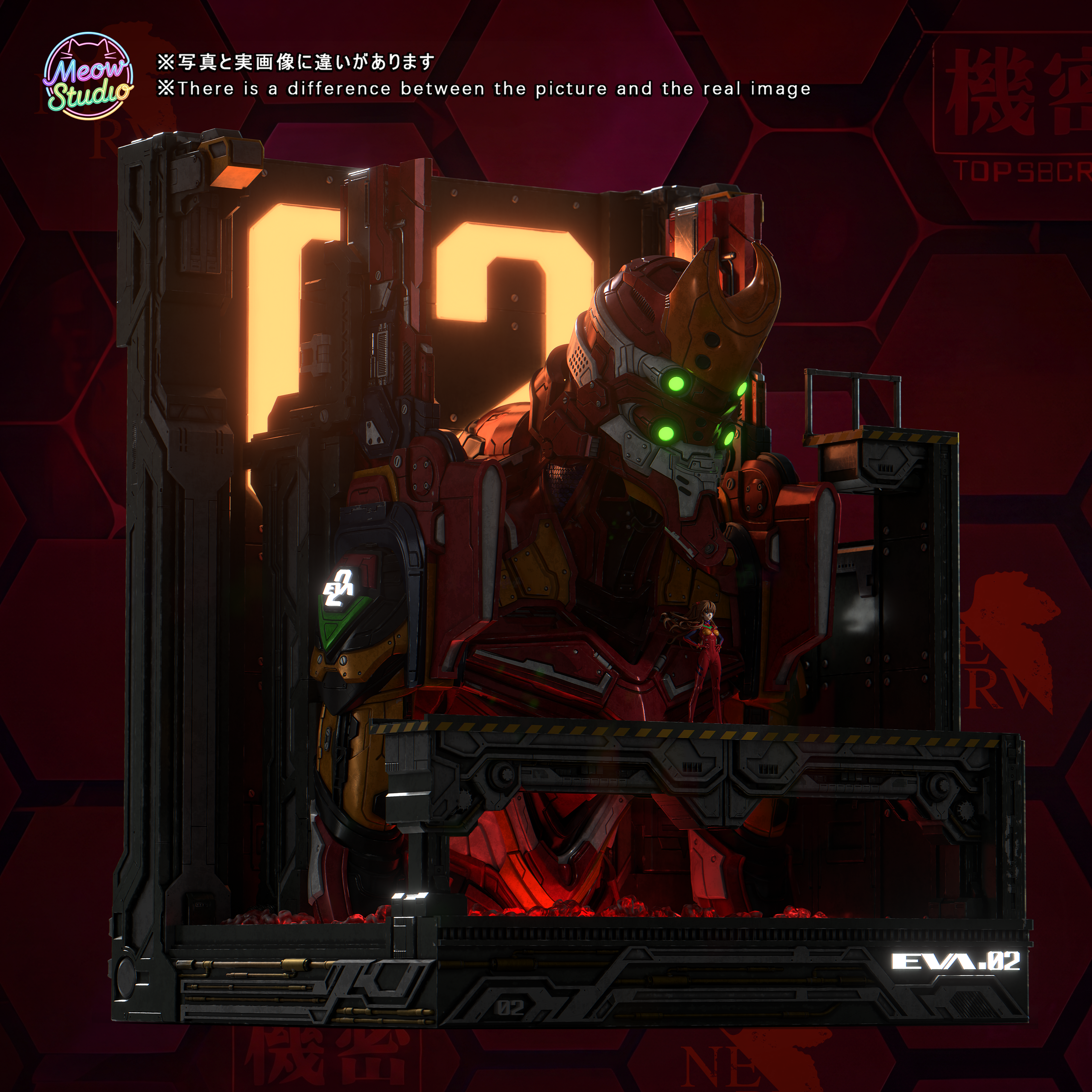【預購】Eva新世紀福音戰士 櫃霸系列雕像 二號機&明日香 X 喵嗚工作室2