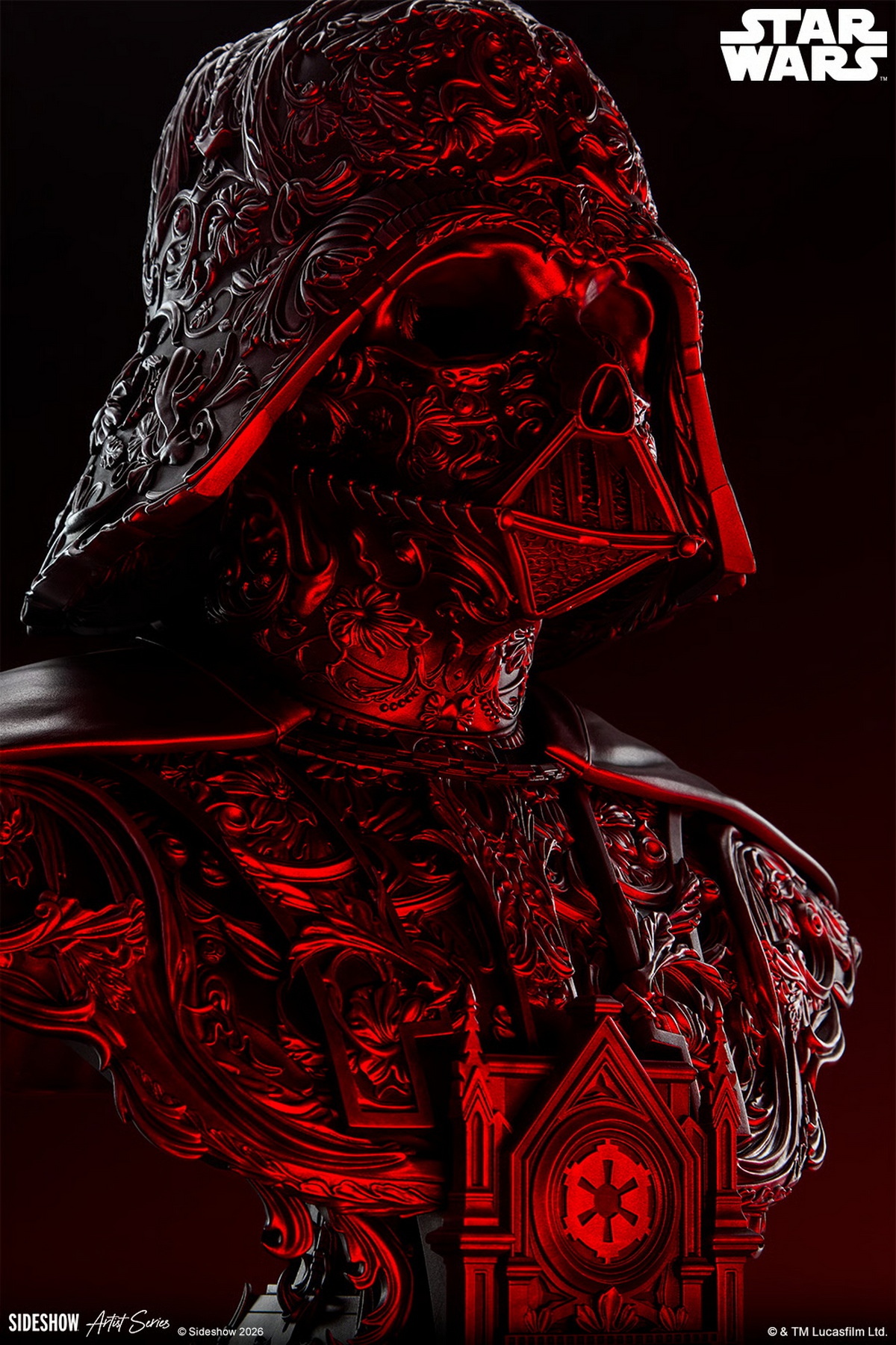 【售罄展示追加請私訊客服@toystationtw】星球大戰 黑武士 Darth Vader 達斯·維達 藝術胸像 200664 X Sideshow5
