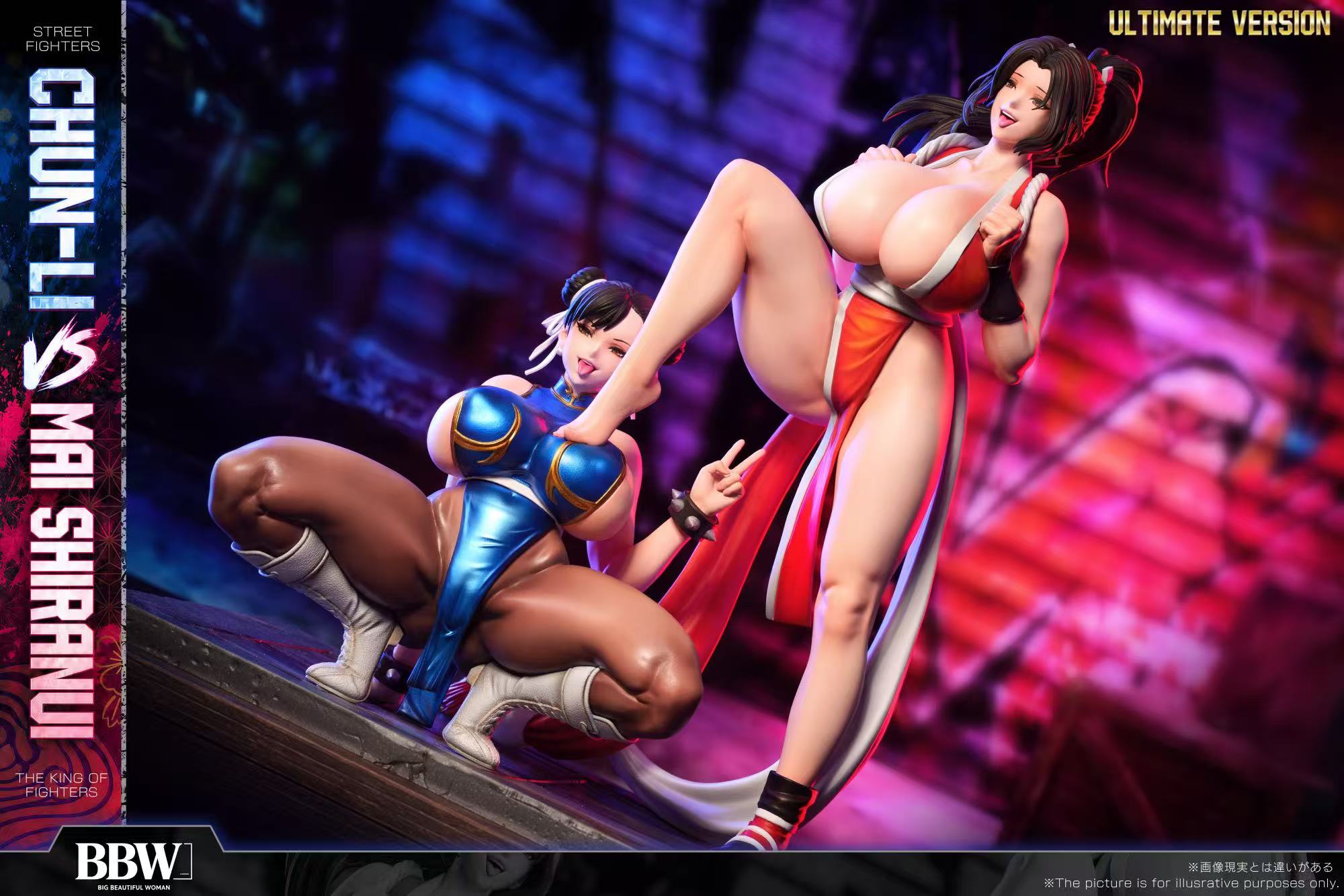 【預購】格鬥天王kof 不知火舞&春麗 麗麗vs火火 X BBW Big Beautiful Woman6