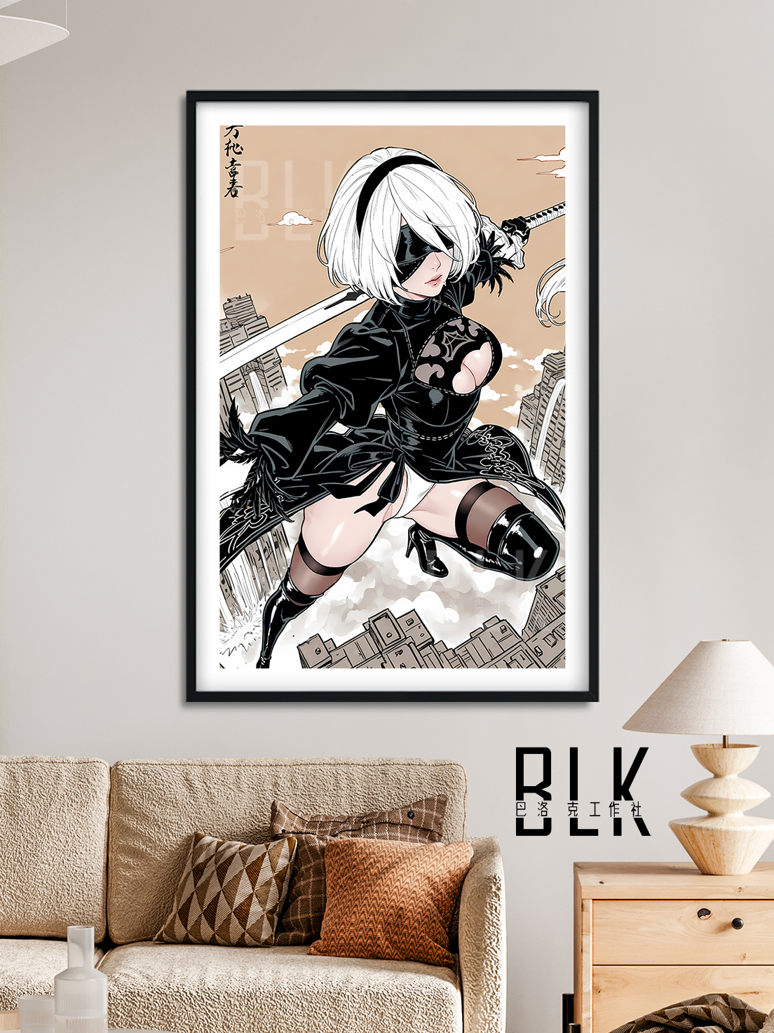 【預購】尼爾自動人形《出擊2B》遊戲裝飾畫&冰箱貼 X 巴洛克工作室2