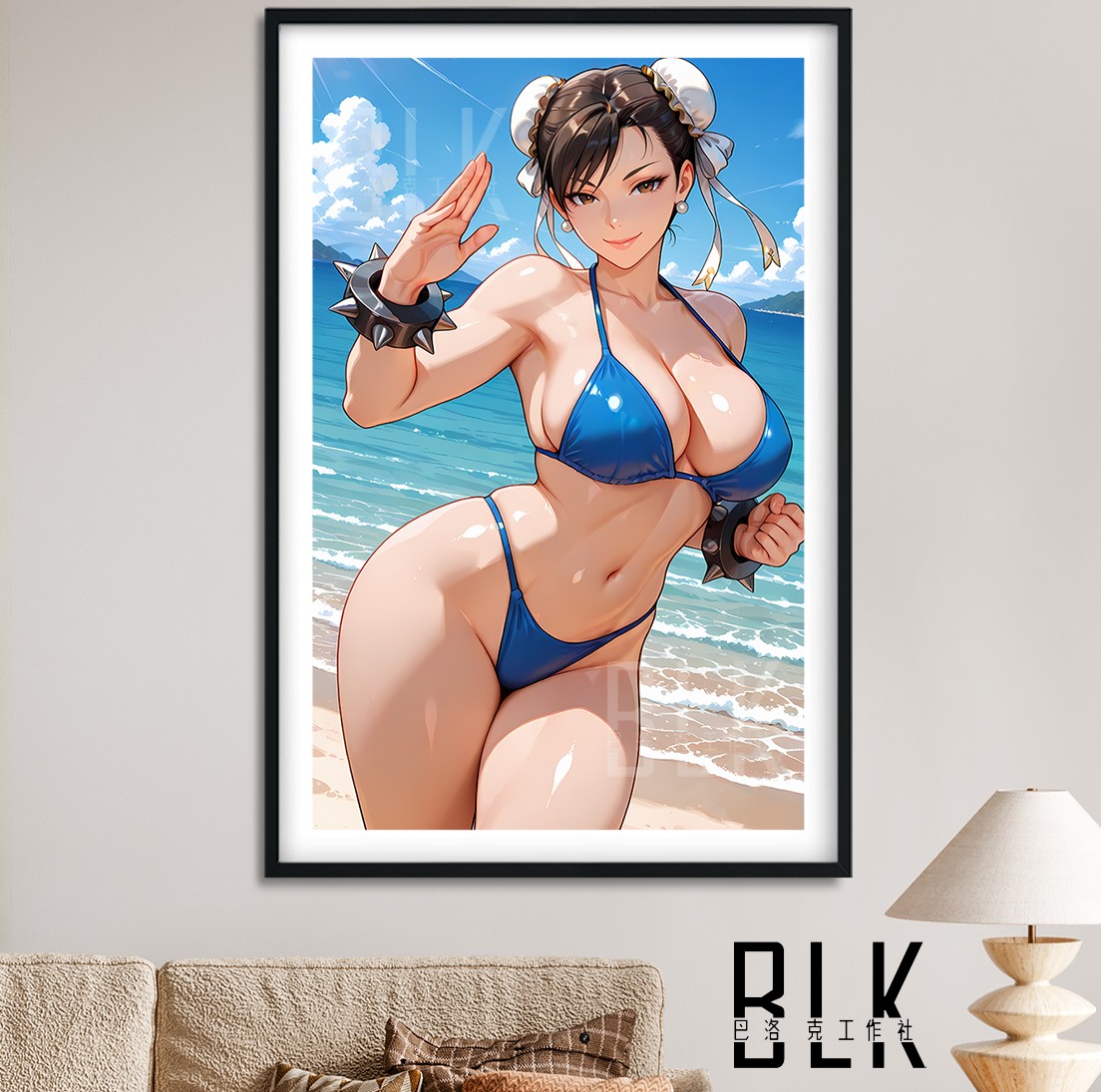 【預購】街頭霸王《海灘春麗》動漫裝飾畫&冰箱貼 X 巴洛克工作室1
