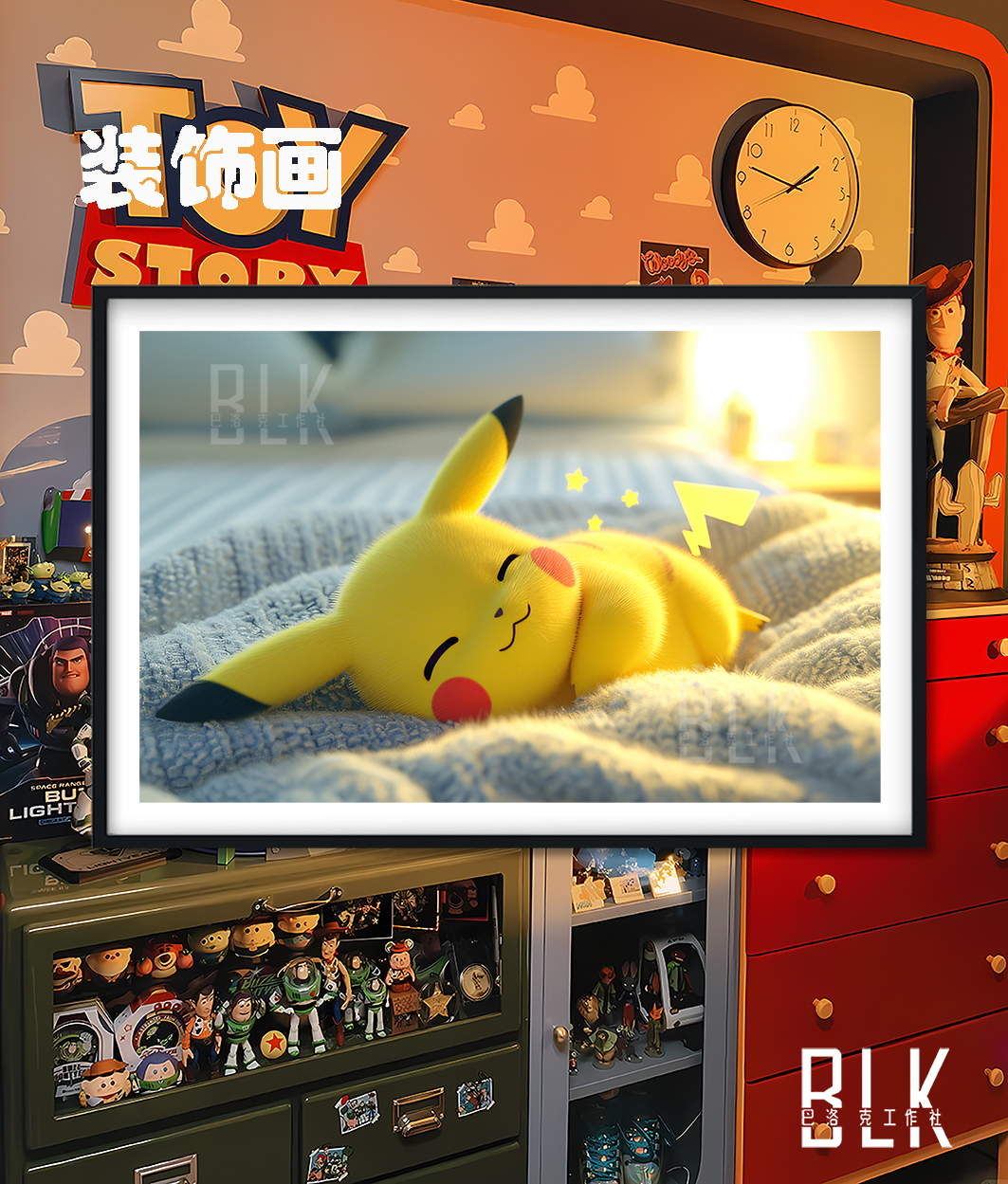 【預購】寶可夢《睡眠皮卡丘》動漫裝飾畫&冰箱貼 X 巴洛克工作室4