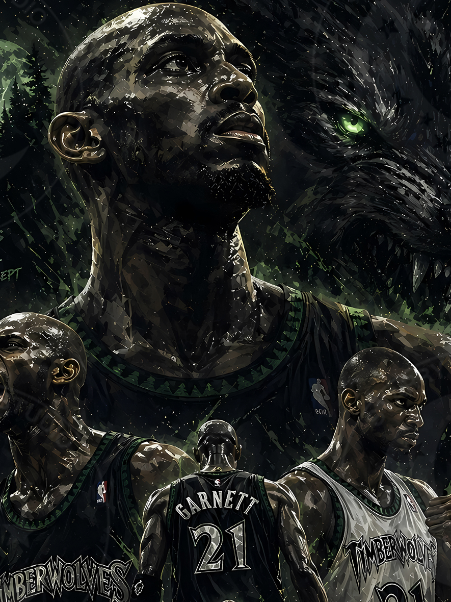 【預購】NBA《王朝-加內特》裝飾畫 X 星空工作室5
