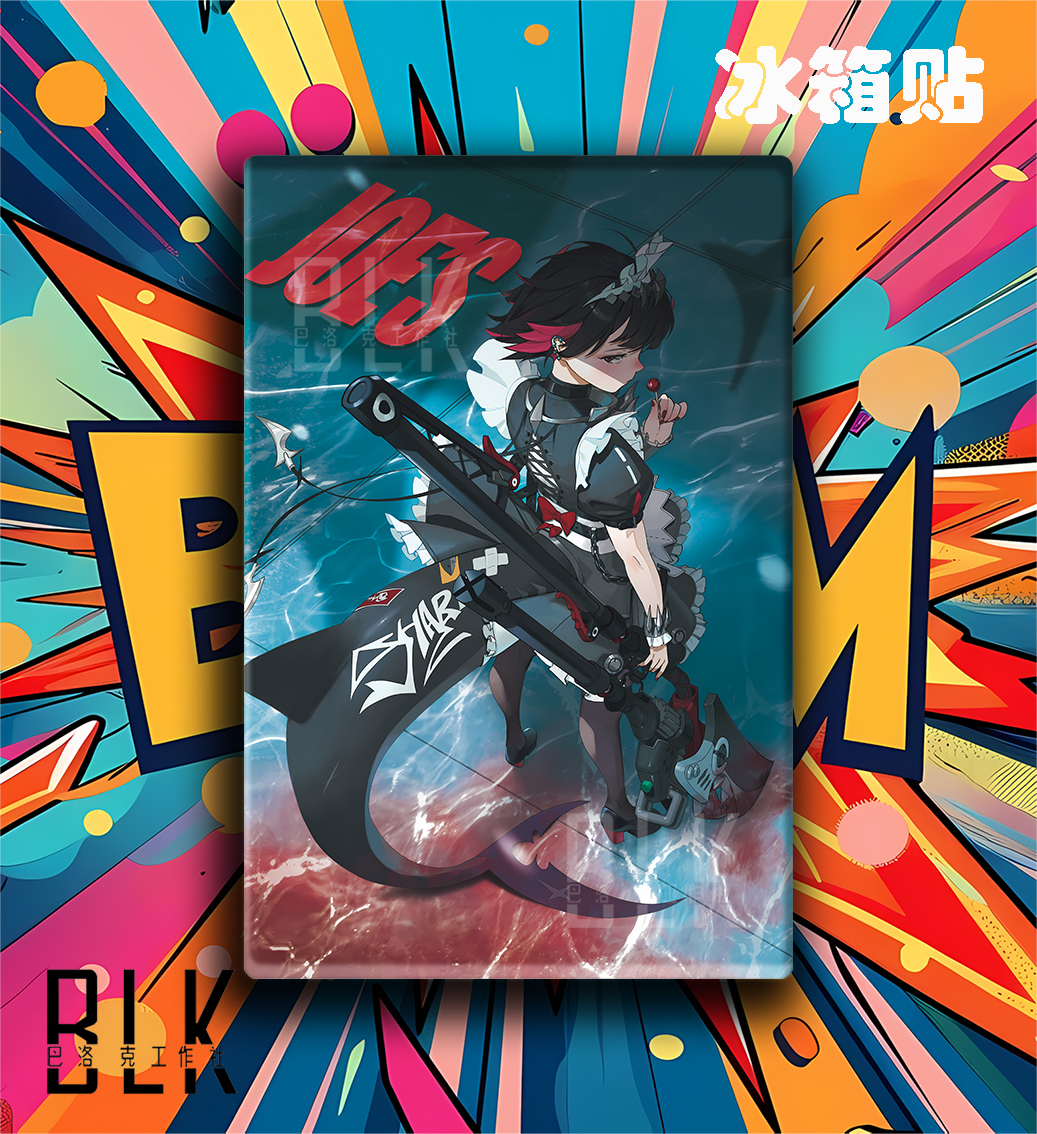 【預購】絕區零《泳池鯊魚妹》遊戲動漫裝飾畫&冰箱貼 X 巴洛克工作室3