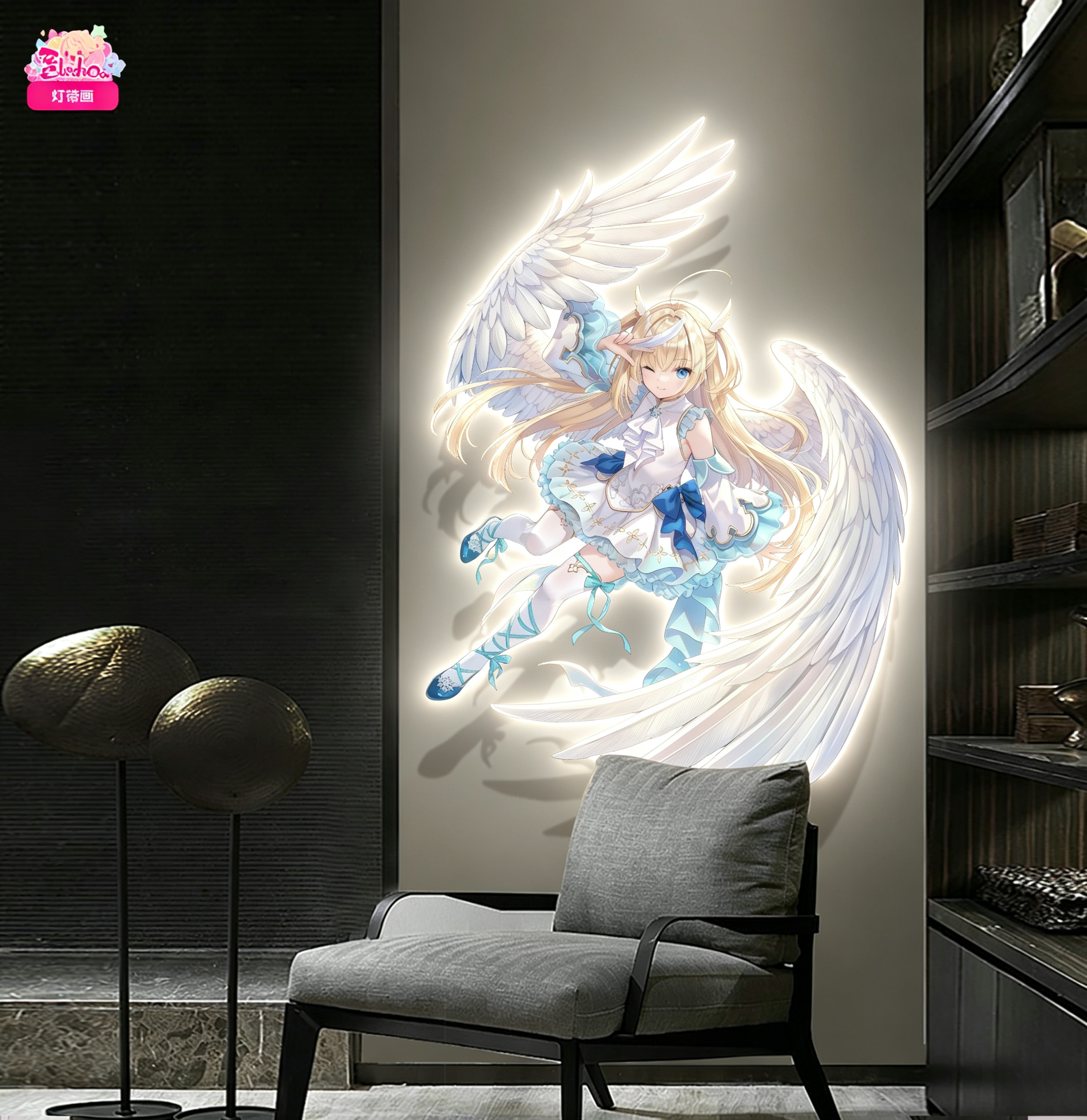 【預購】天使紛擾 白雪乃愛燈帶畫 X 阿喵畫社3