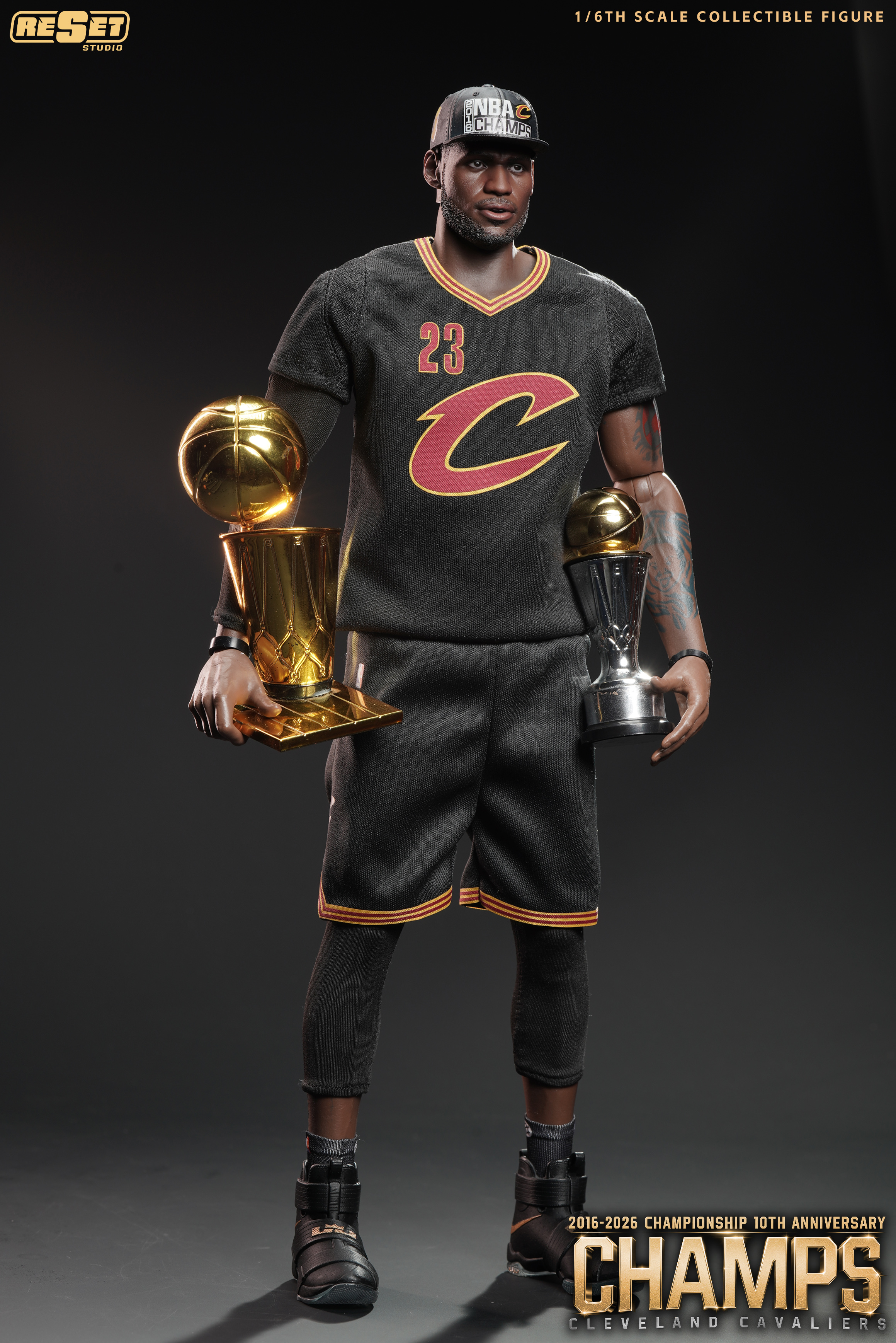 【預購】NBA 十周年紀念版 1/6收藏級可動人偶套裝 RS騎士奪冠詹姆斯 X Reset-Studio12