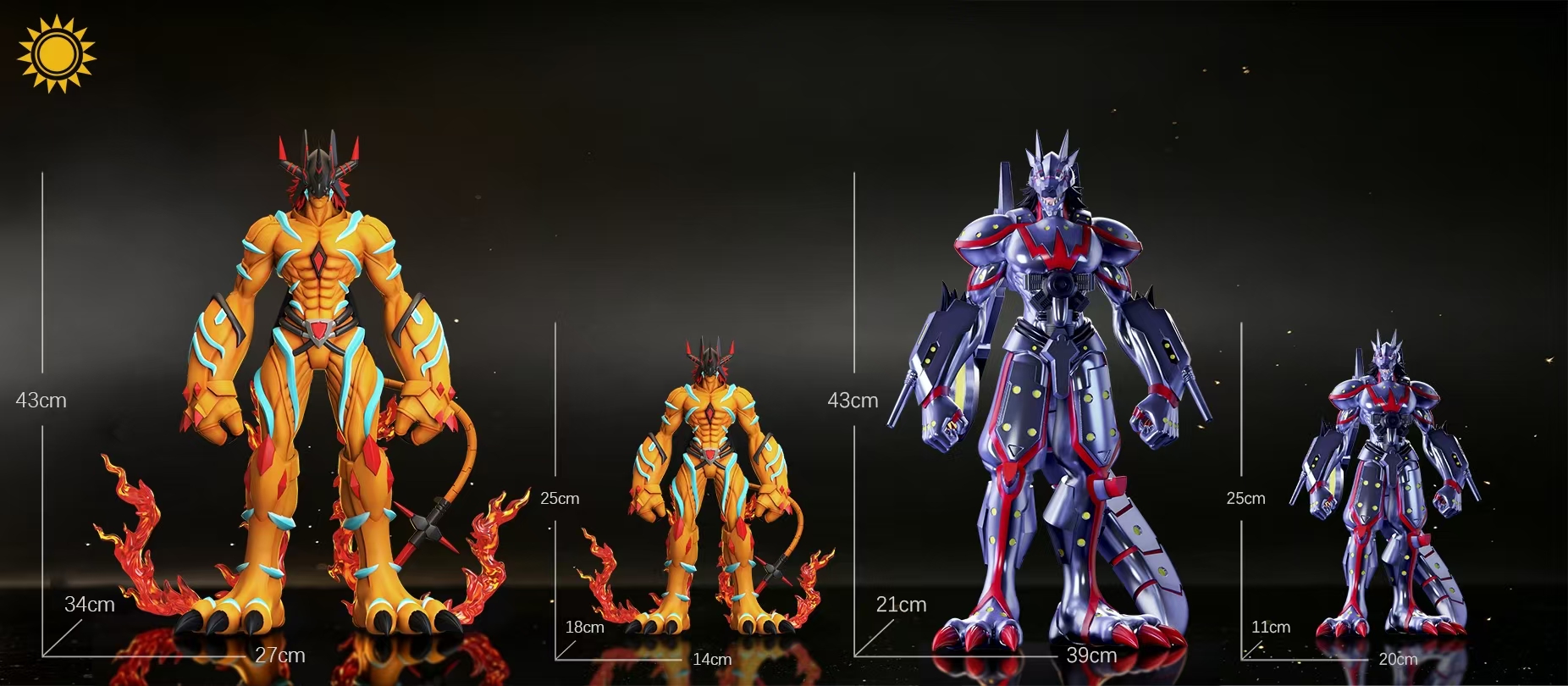 【售罄展示追加請私訊客服@toystationtw】數碼寶貝 亞古獸勇氣之紐帶&加布獸友情之紐帶 X 太陽模玩10