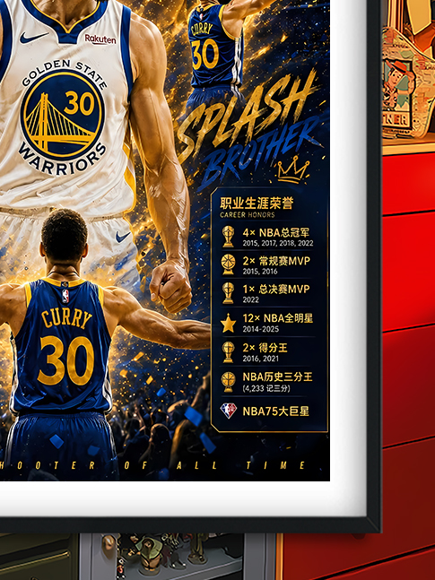 【預購】NBA《數據Curry》裝飾畫&冰箱貼 X 巴洛克工作室6