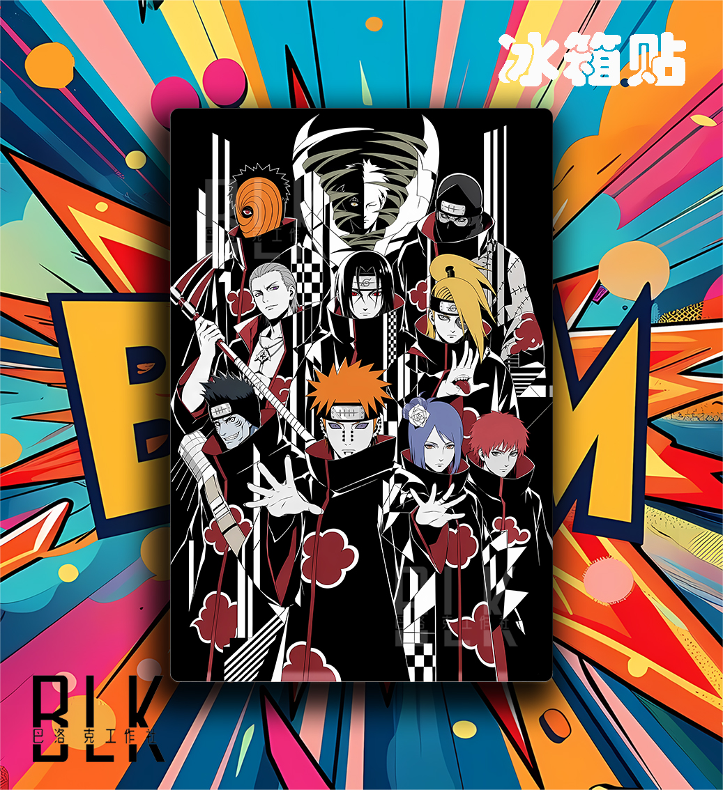【預購】火影忍者《曉組織》裝飾畫&冰箱貼 X 巴洛克工作室5