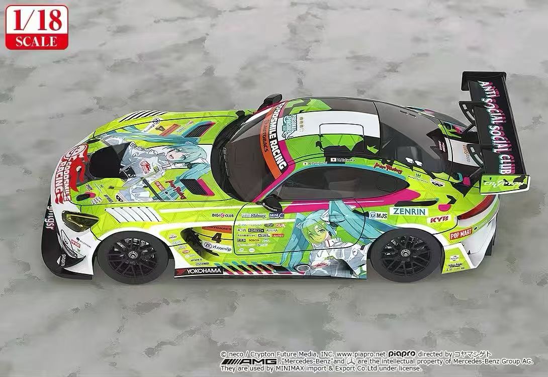【售罄展示追加請私訊客服@toystationtw】Good Smile 初音未來 AMG 開幕戰痛車 車模 Ver. 再版 X GSC7