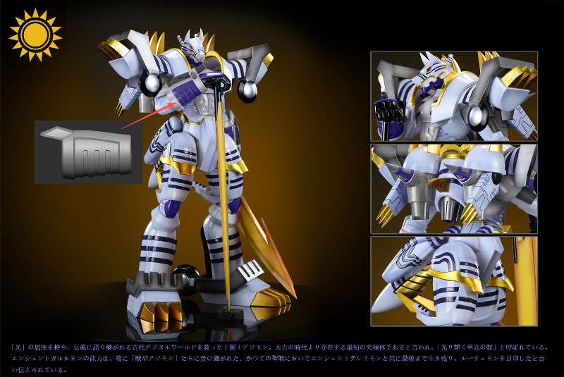 【預購】數碼寶貝 古代暴龍獸 古代加魯魯獸 X 太陽模玩5